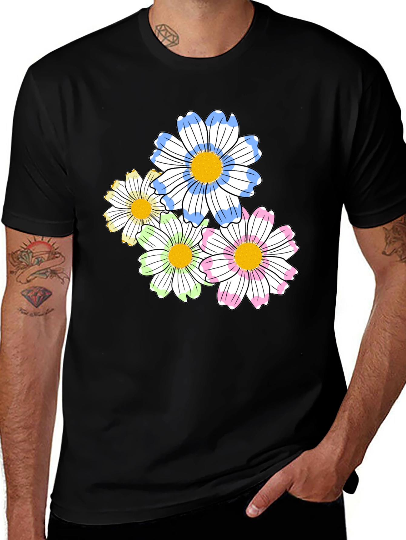 Floral Graphic Print T-Shirt - Soft Cotton Blend