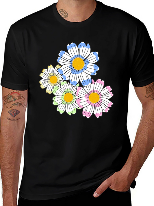 Floral Graphic Print T-Shirt - Soft Cotton Blend