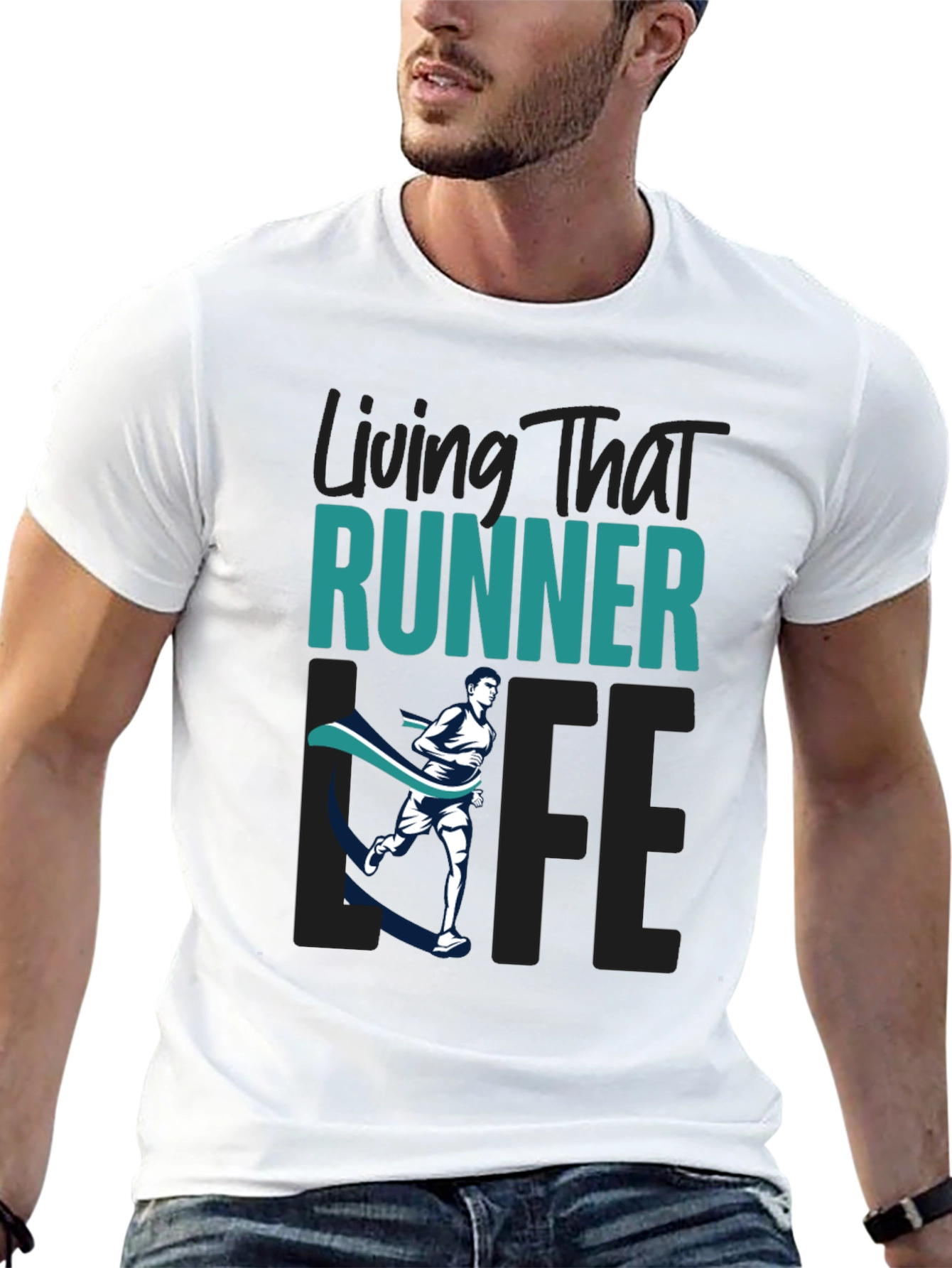Living That Runner Life T-Shirt - Mens Graphic Tee