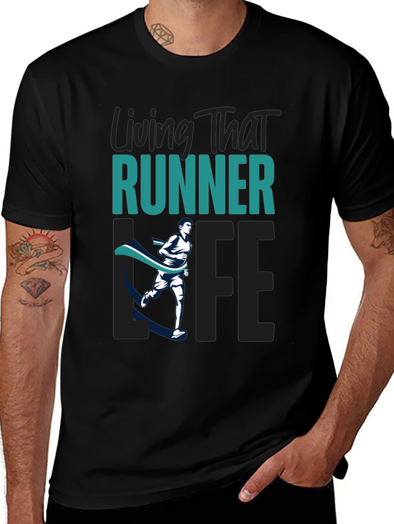 Living That Runner Life T-Shirt - Mens Graphic Tee
