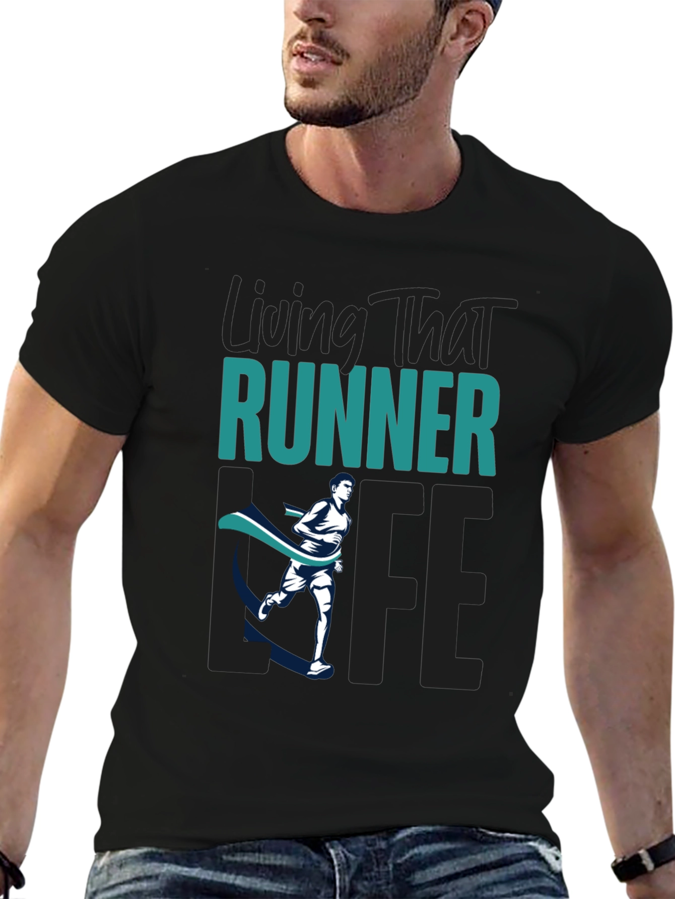 Living That Runner Life T-Shirt - Mens Graphic Tee