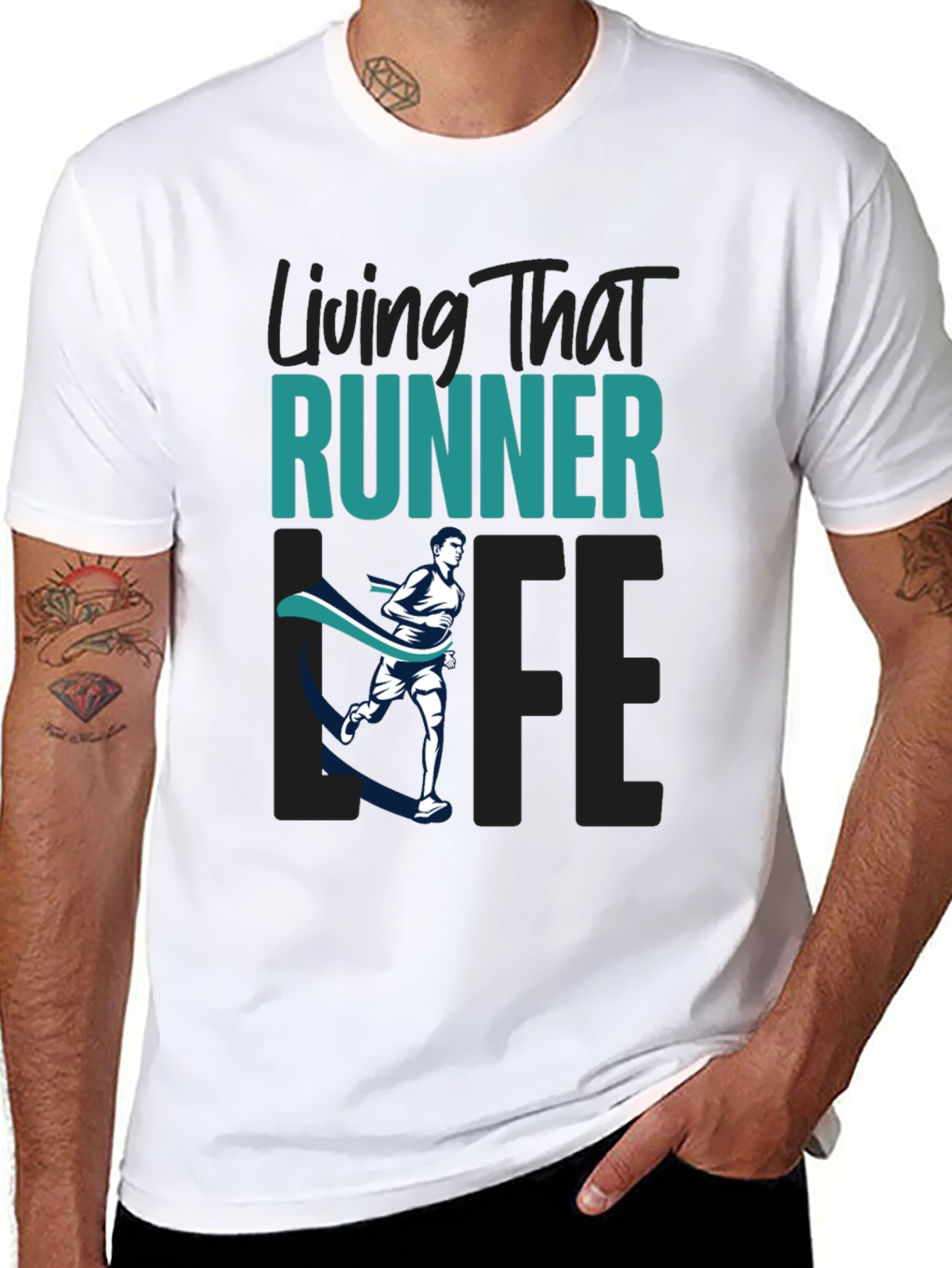 Living That Runner Life T-Shirt - Mens Graphic Tee