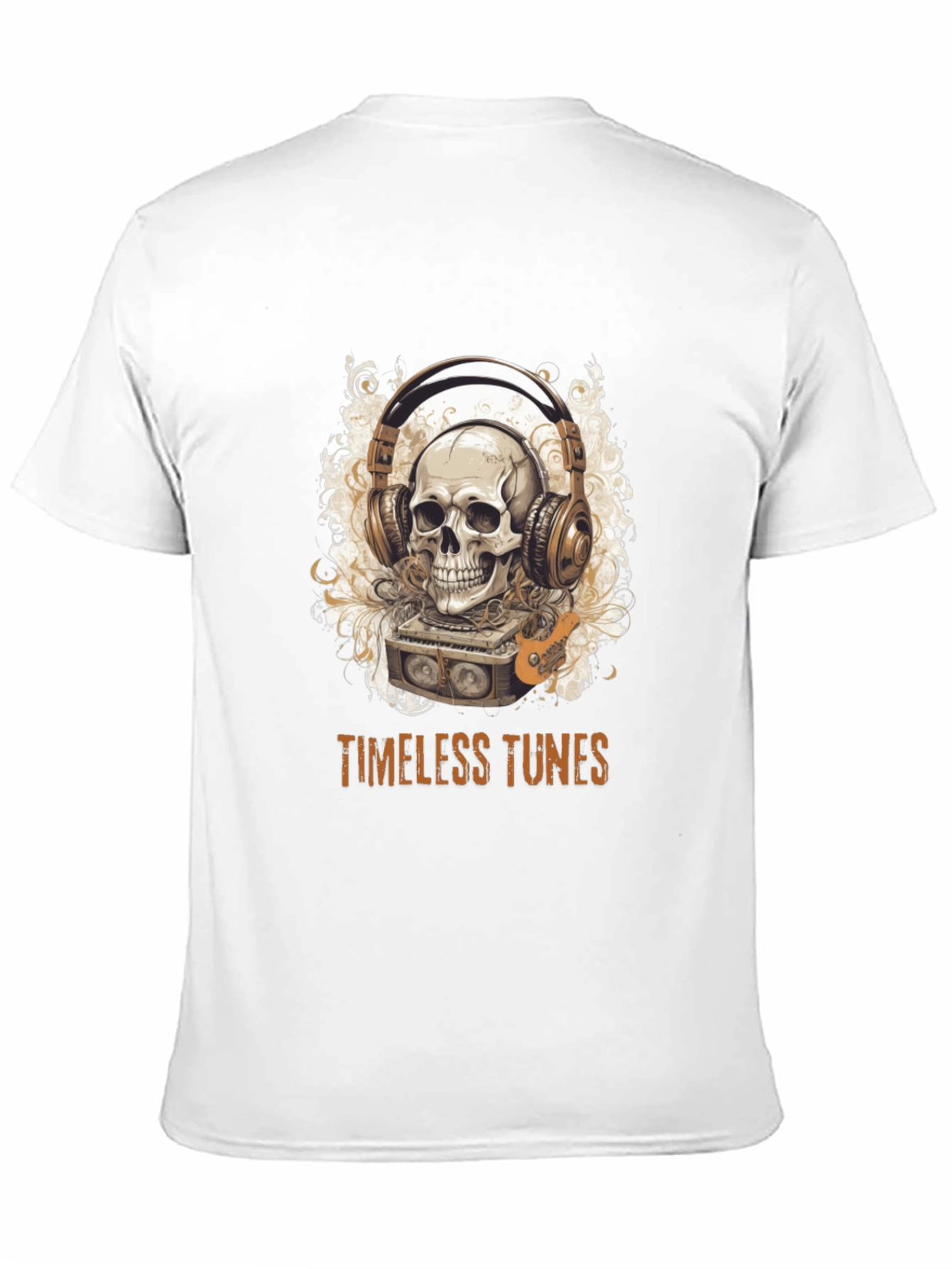 Timeless Tunes Skull Graphic Tee - Music Lovers T-Shirt