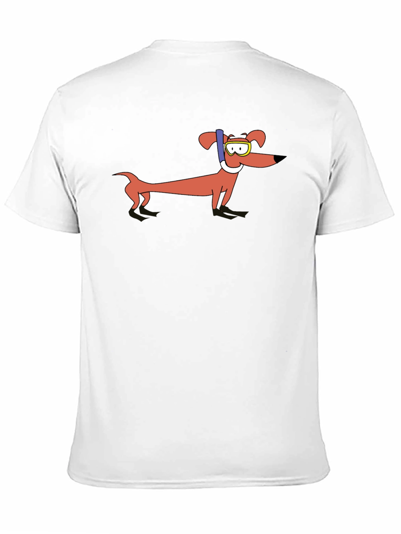 Dachshund Snorkeler Graphic T-Shirt - Unisex Black Tee