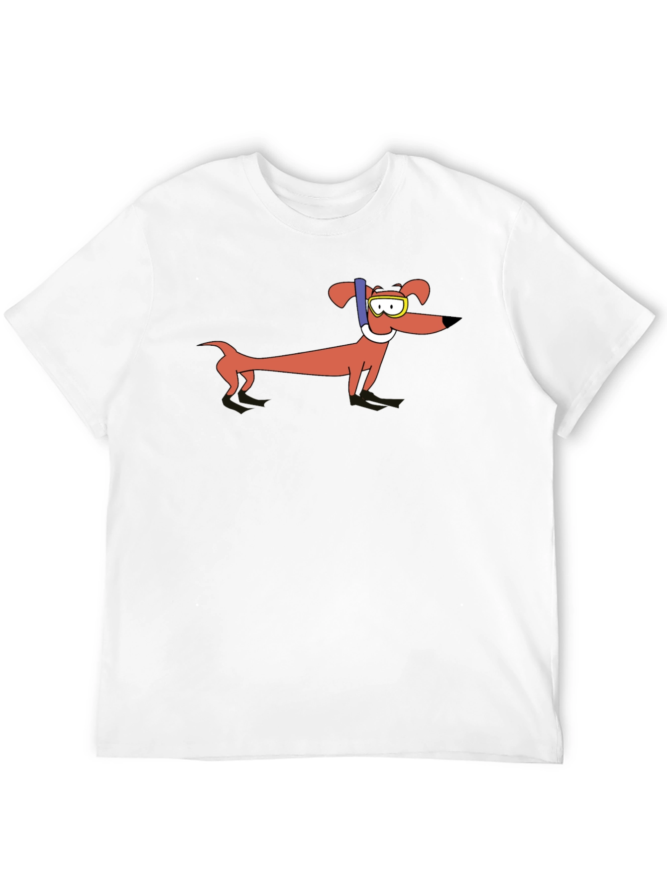 Dachshund Snorkeler Graphic T-Shirt - Unisex Black Tee