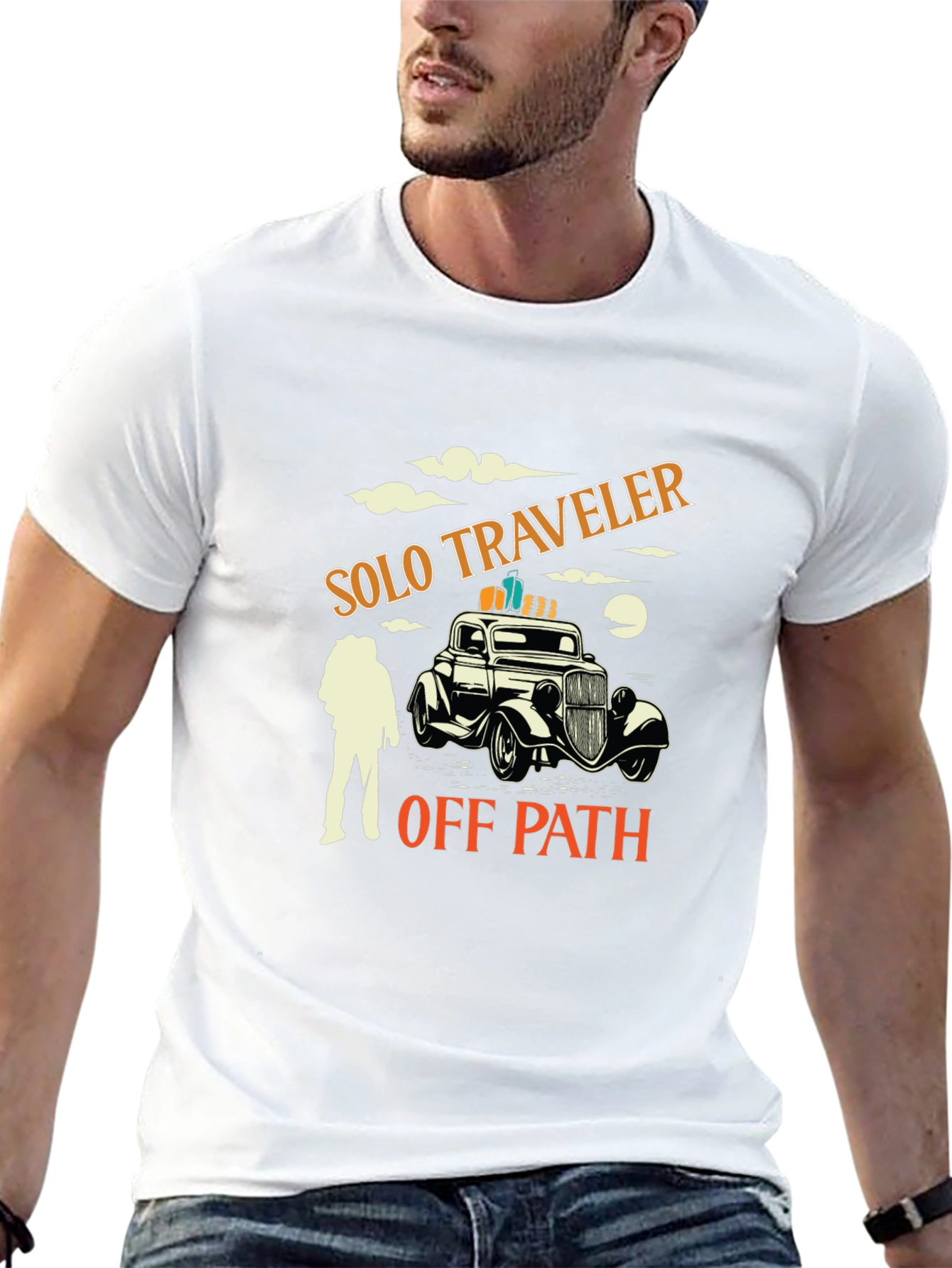 Solo Traveler Black Graphic Tee