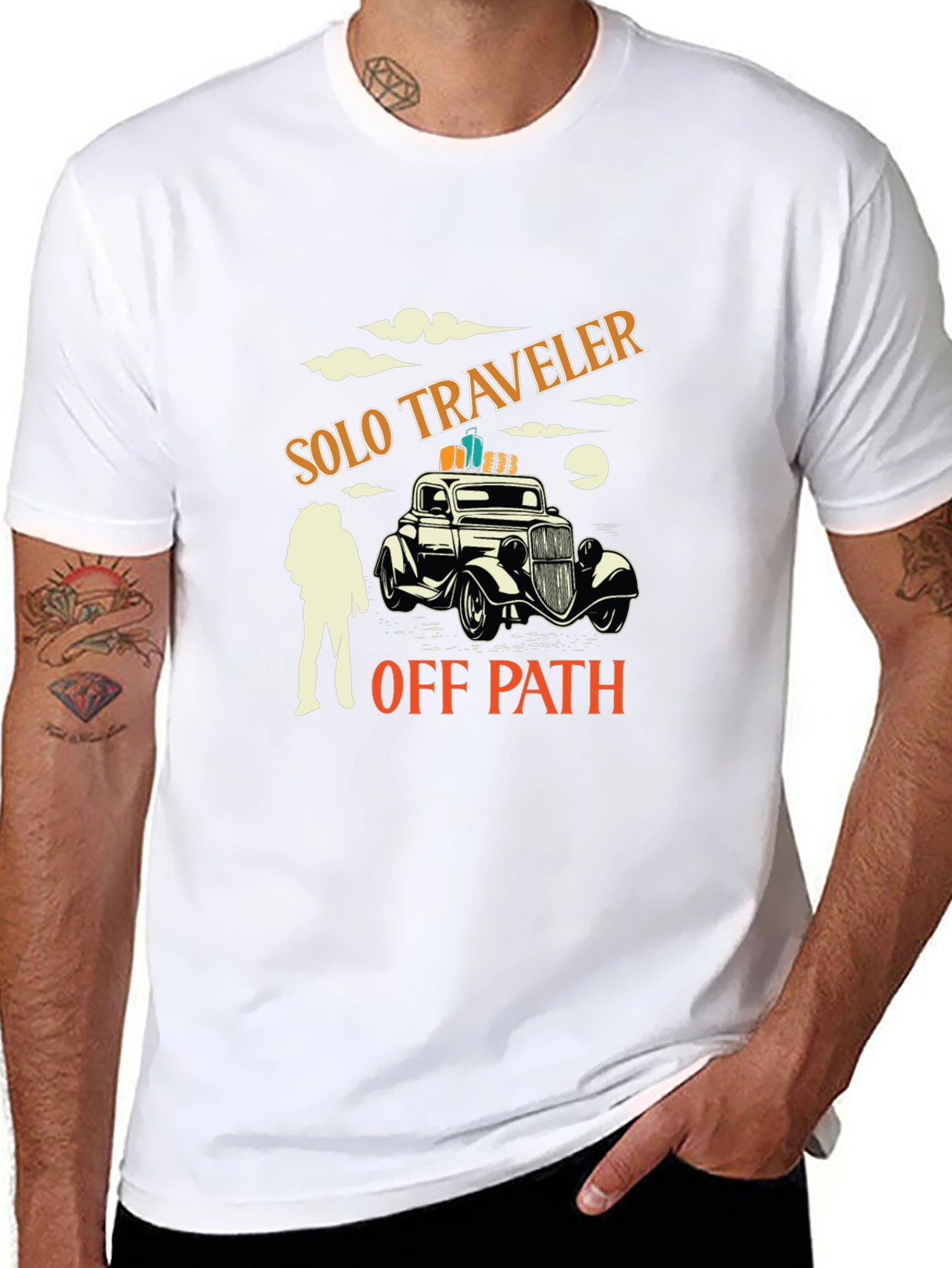 Solo Traveler Black Graphic Tee