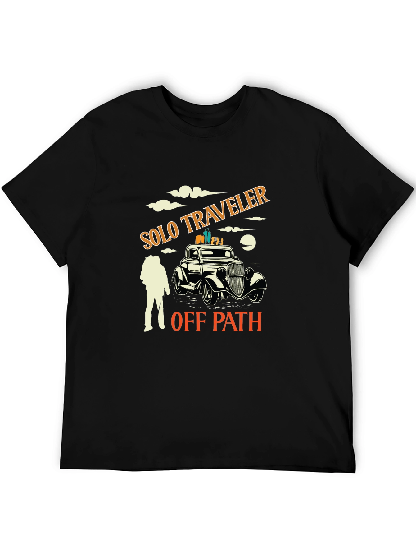 Solo Traveler Black Graphic Tee