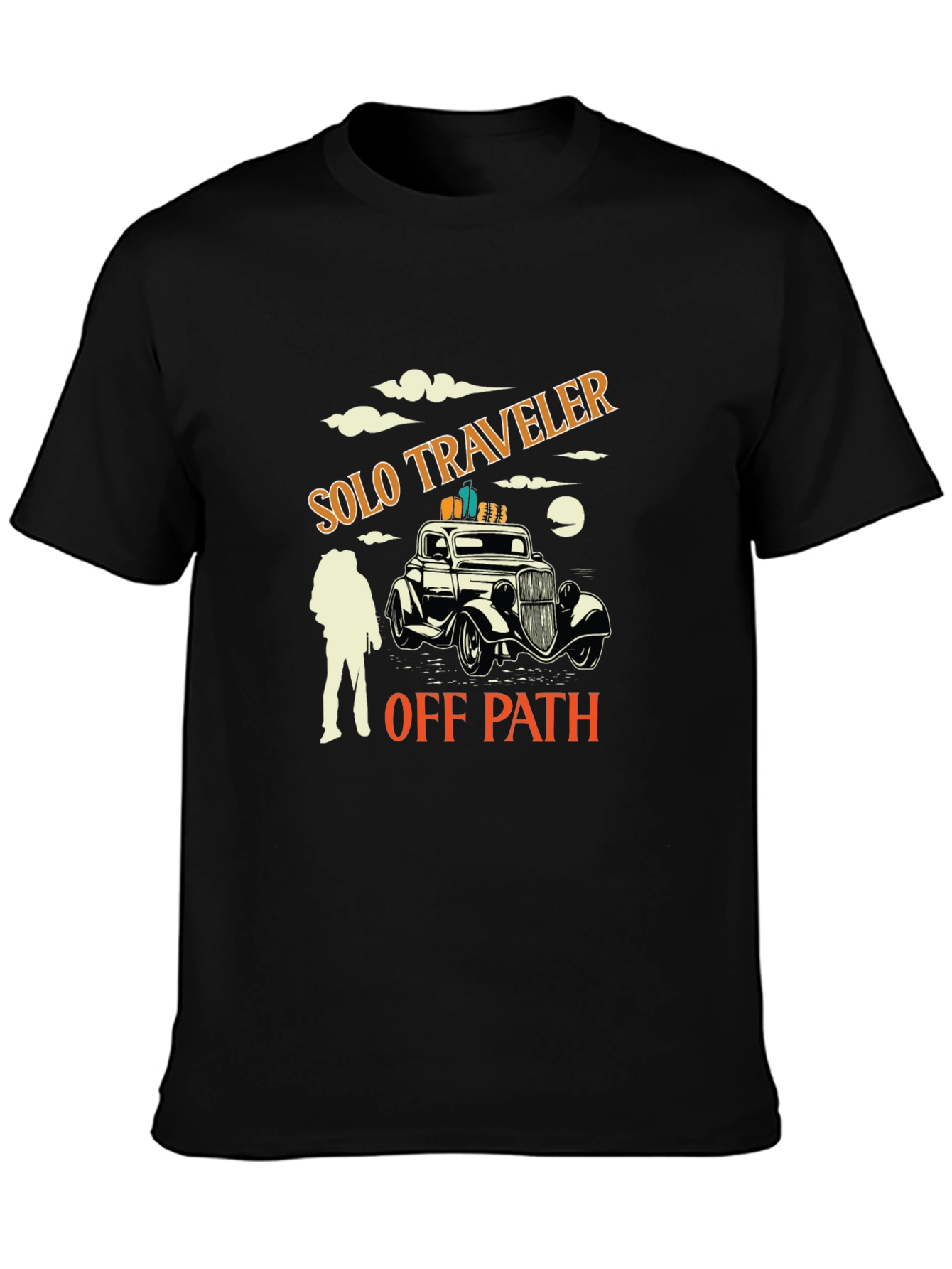 Solo Traveler Black Graphic Tee
