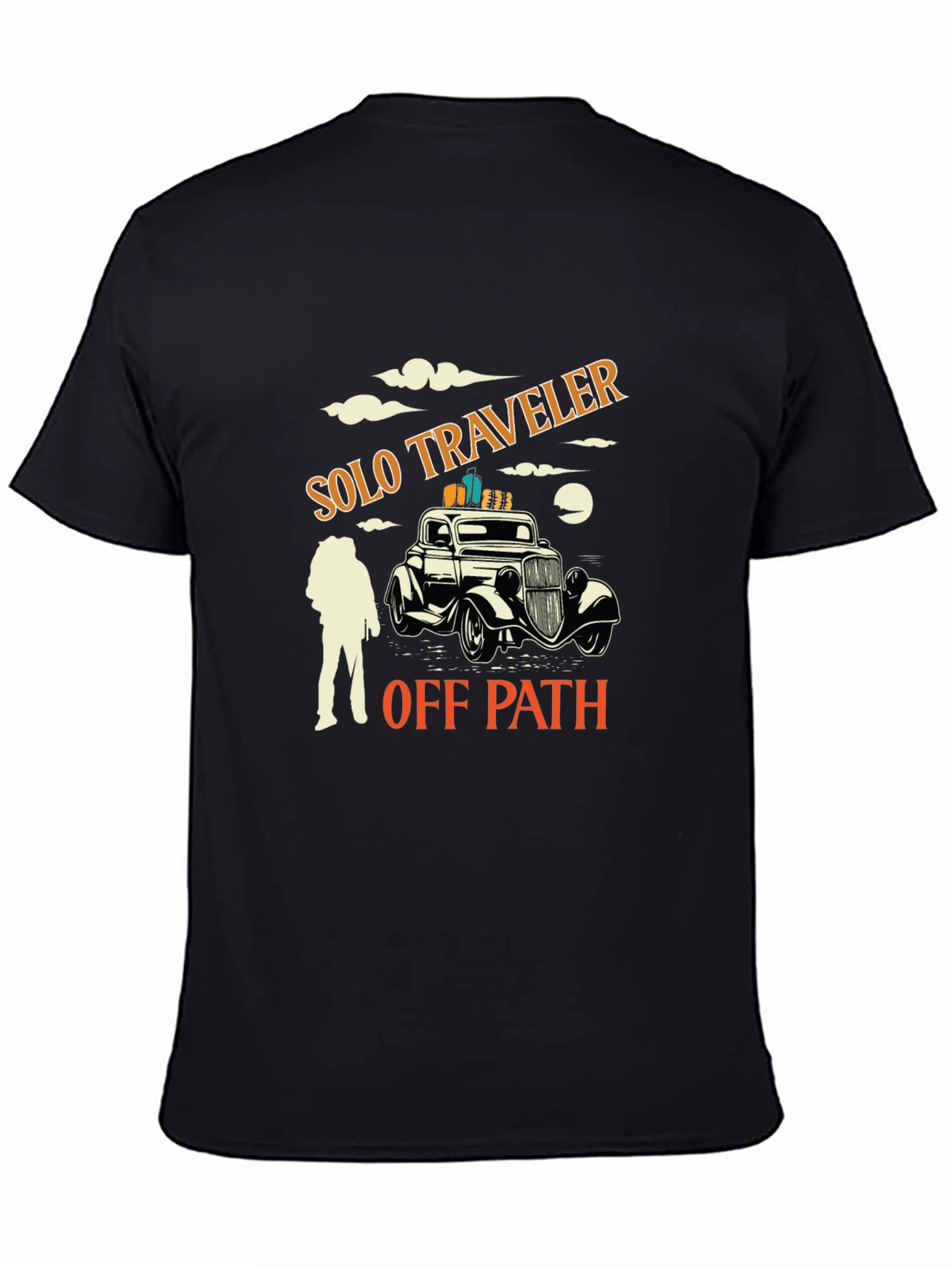 Solo Traveler Black Graphic Tee
