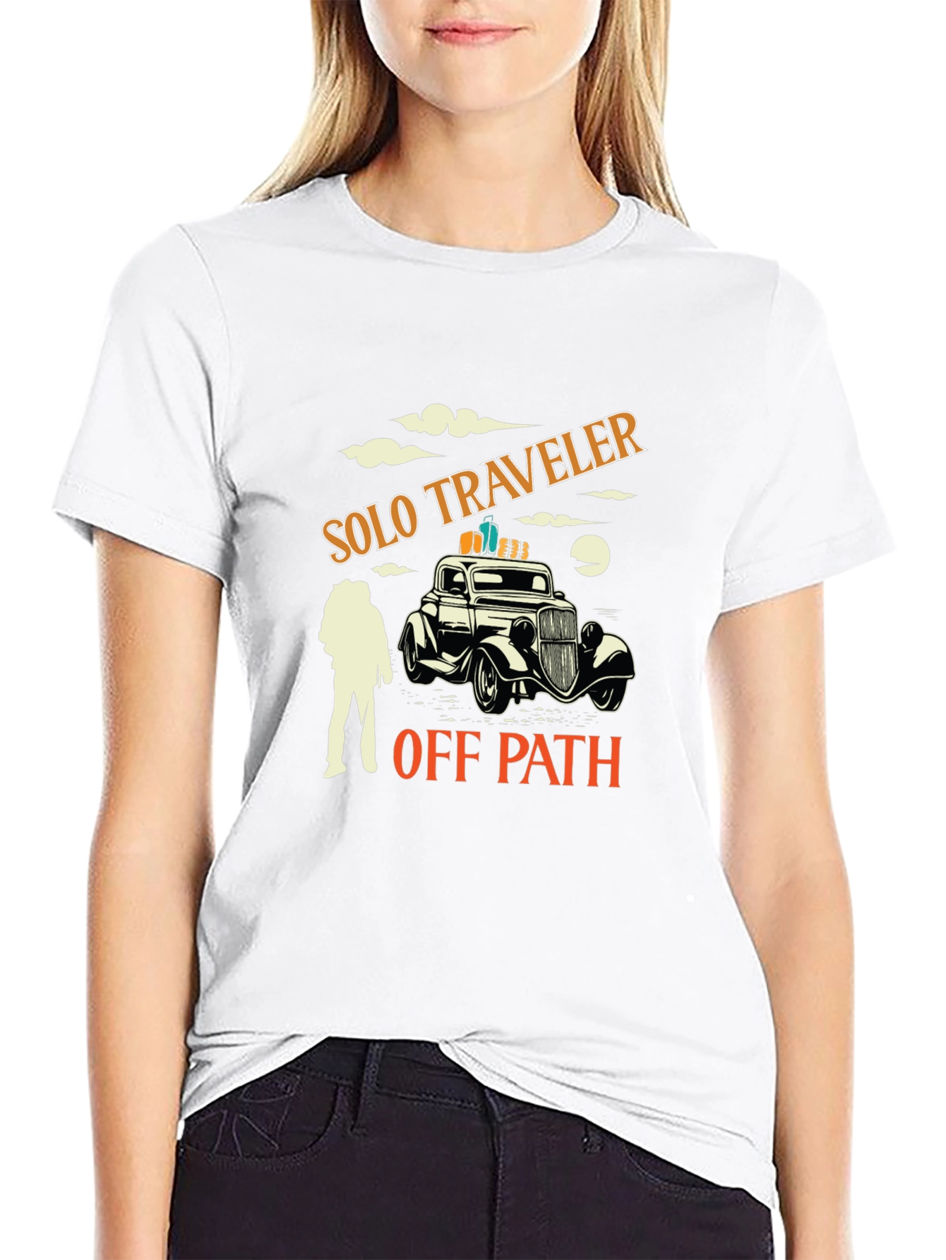 Solo Traveler Black Graphic Tee