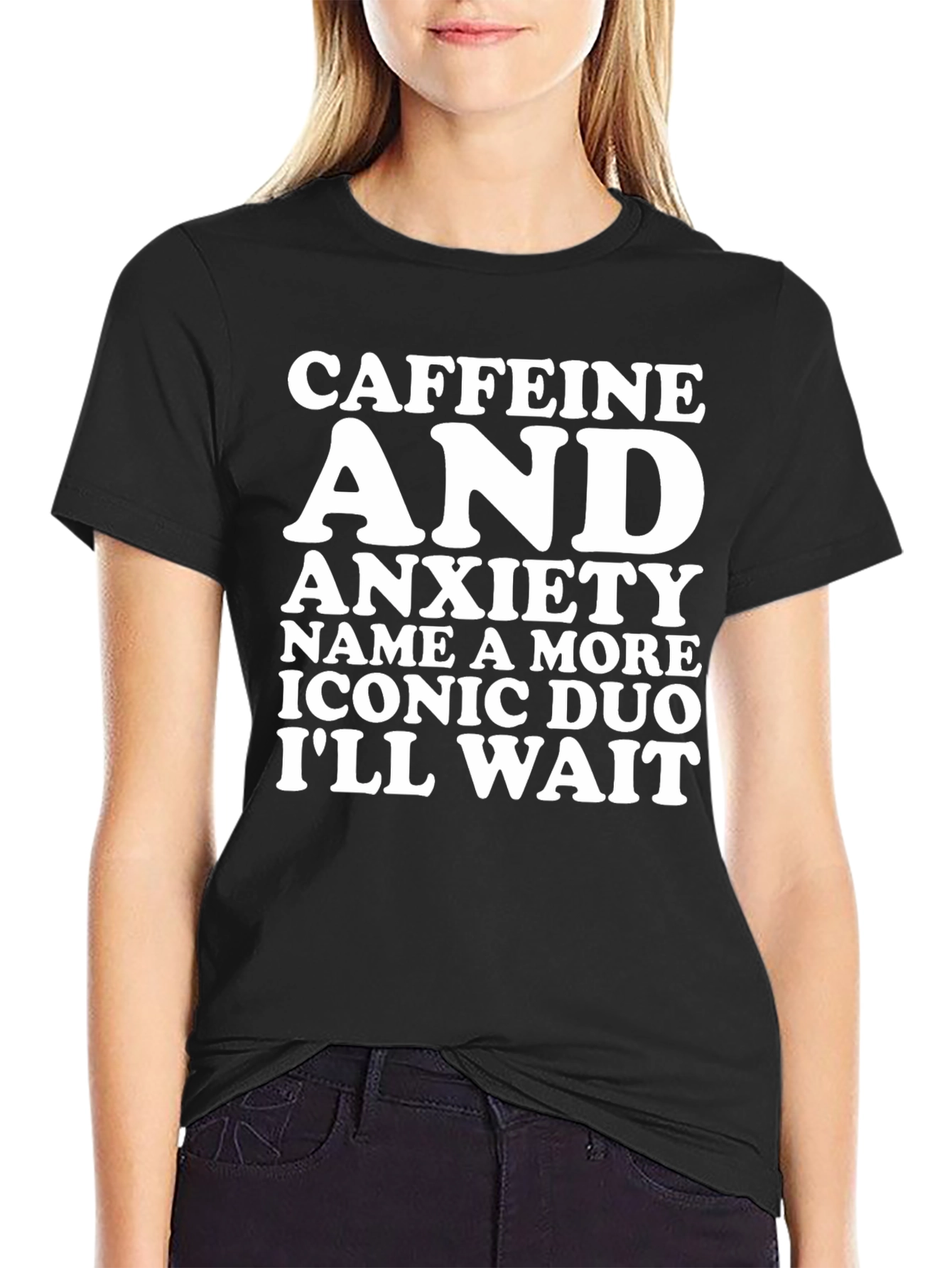 Caffeine & Anxiety T-Shirt - Iconic Duo Tee