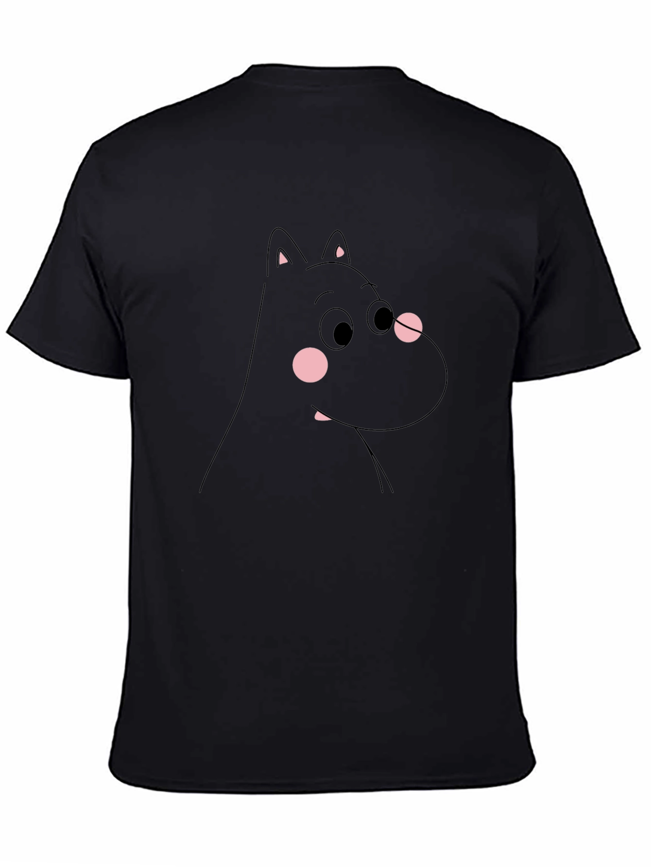 Moomin T-Shirt - Black Cartoon Character Tee