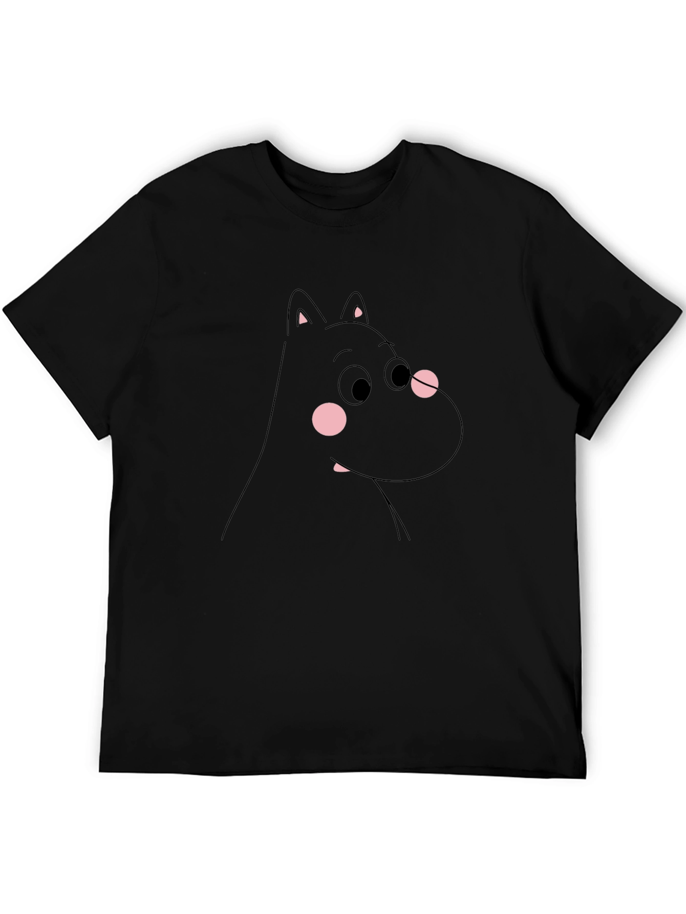 Moomin T-Shirt - Black Cartoon Character Tee