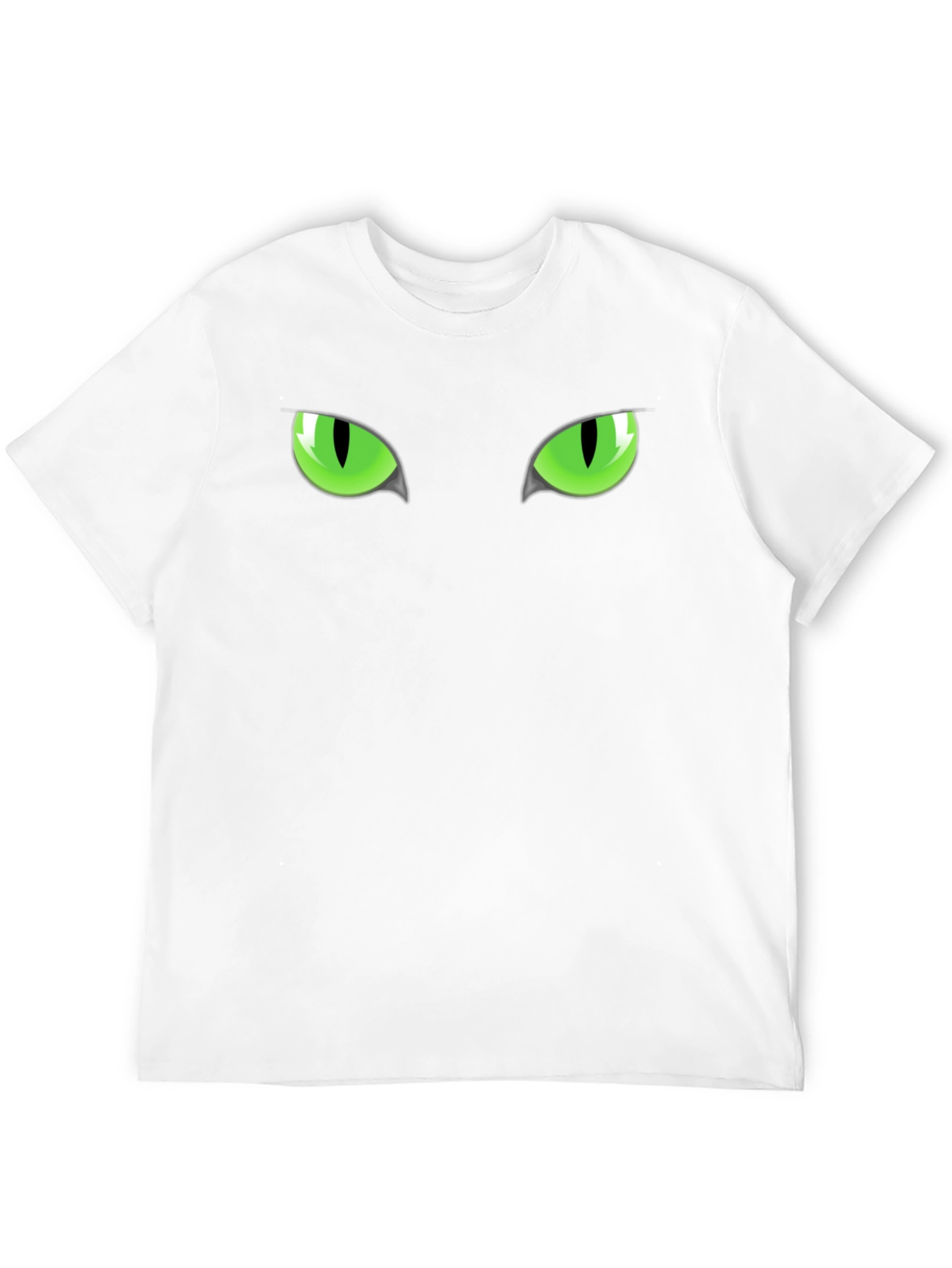 Mens Black Cat Eyes Graphic T-Shirt