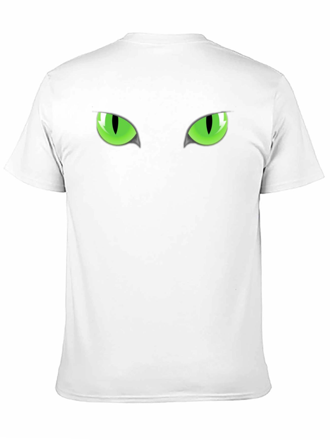 Mens Black Cat Eyes Graphic T-Shirt