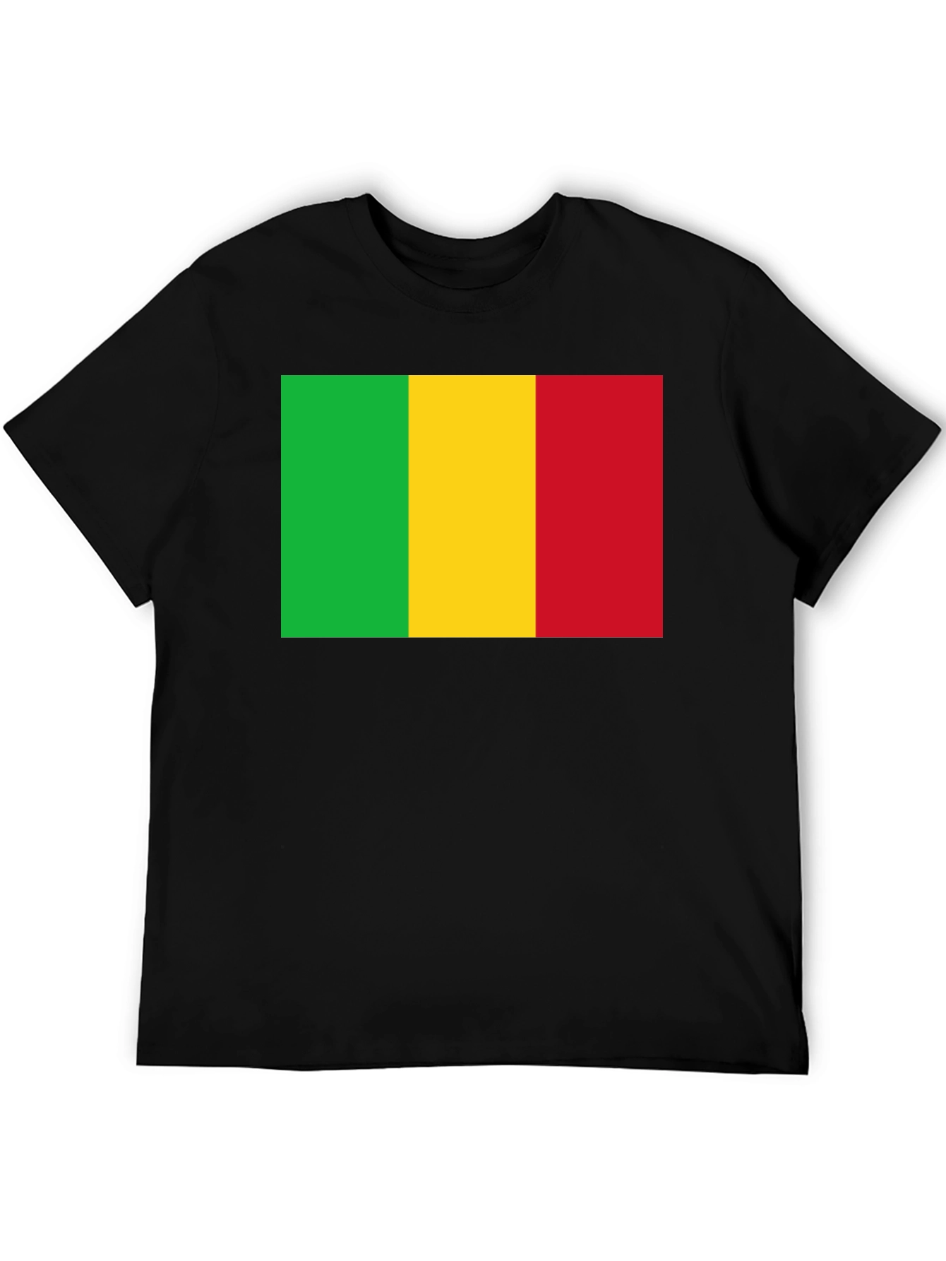 Mali Flag T-Shirt - Black Cotton Tee