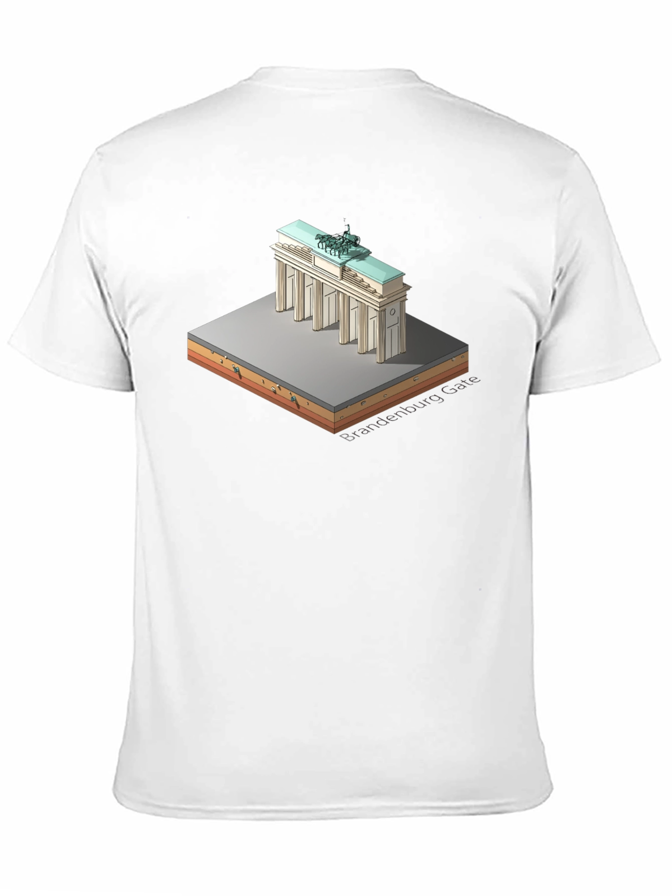 Isometric Brandenburg Gate Graphic Tee