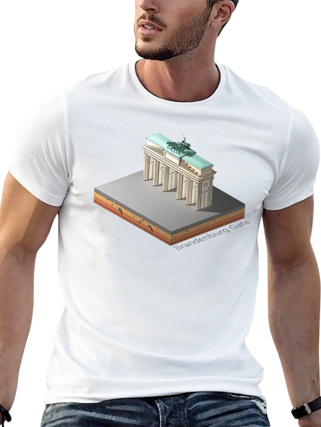 Isometric Brandenburg Gate Graphic Tee