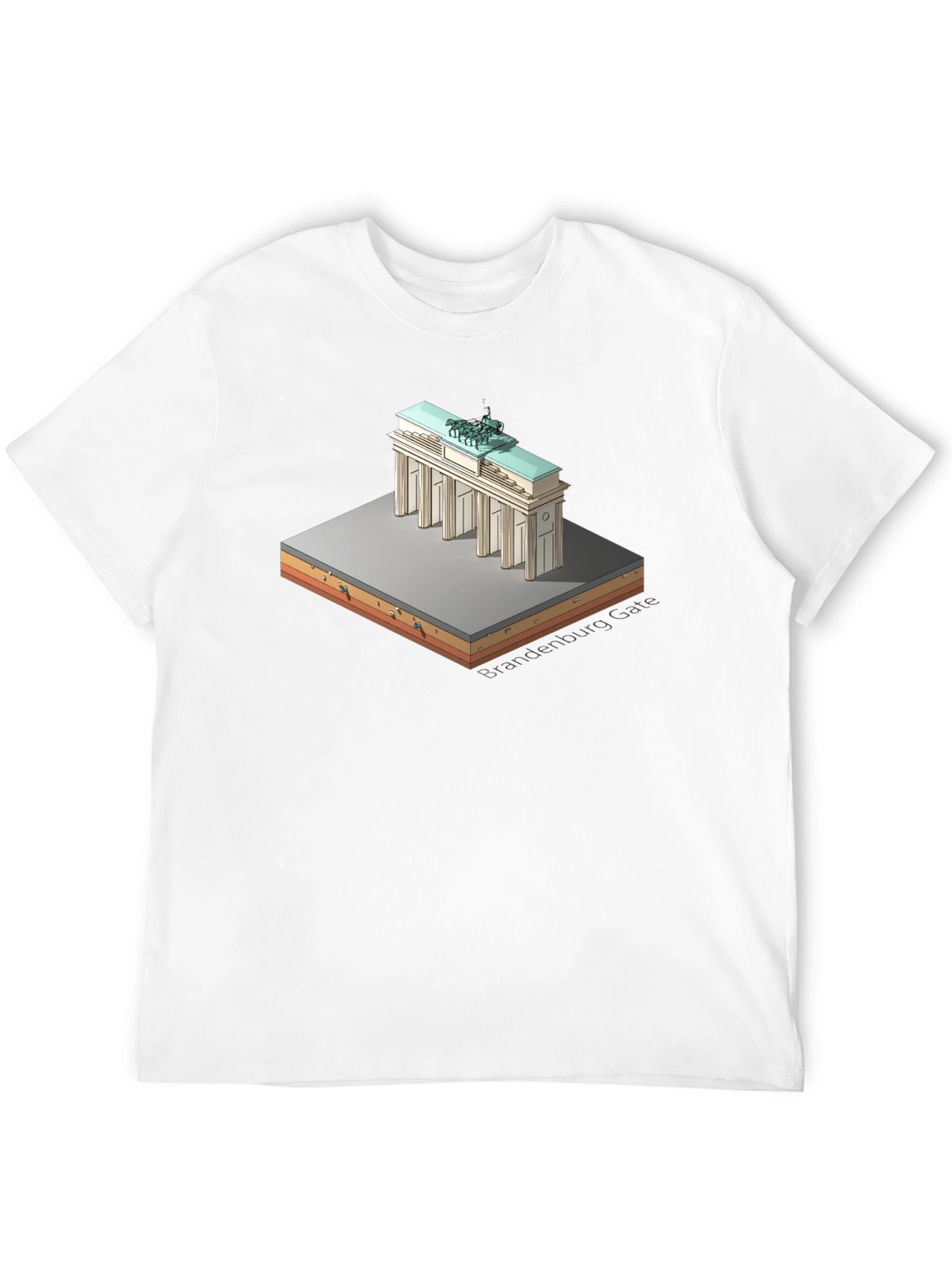 Isometric Brandenburg Gate Graphic Tee