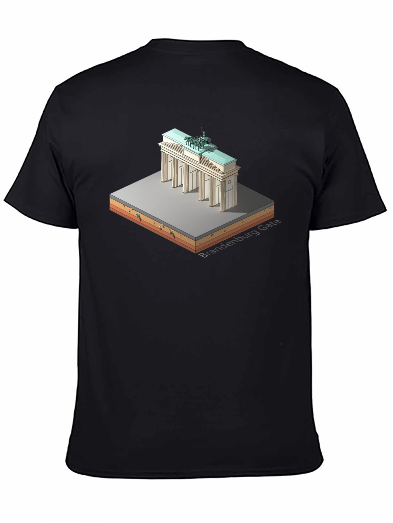 Isometric Brandenburg Gate Graphic Tee