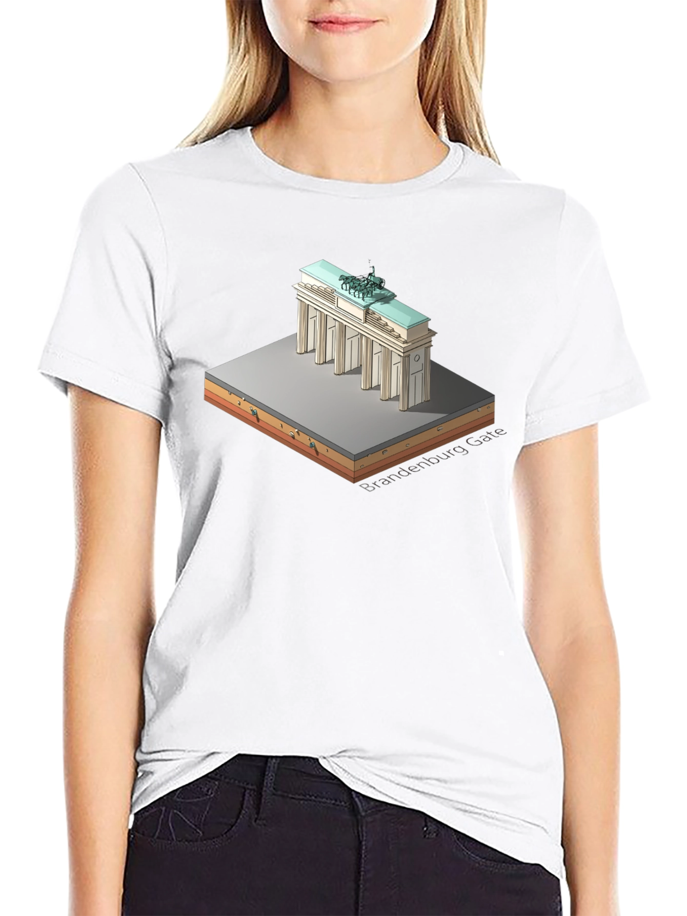 Isometric Brandenburg Gate Graphic Tee