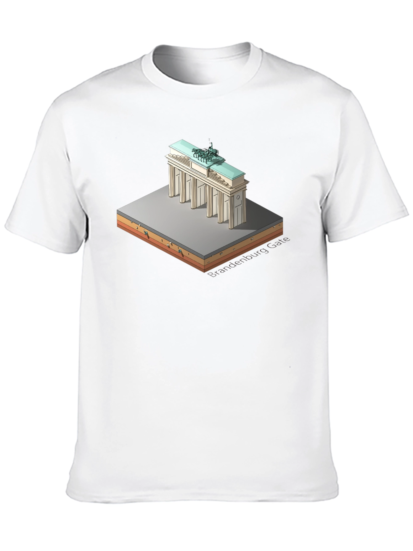 Isometric Brandenburg Gate Graphic Tee