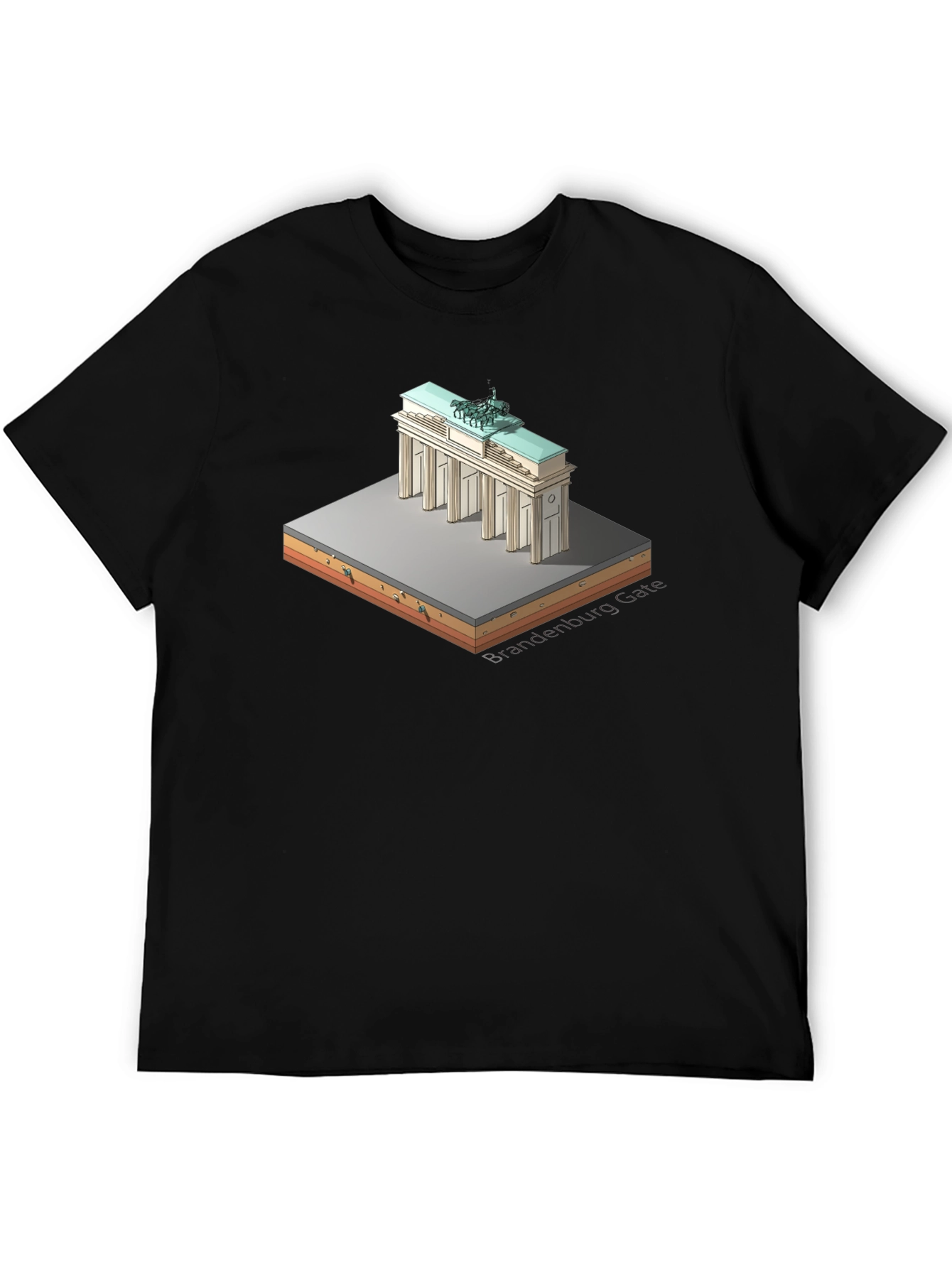 Isometric Brandenburg Gate Graphic Tee