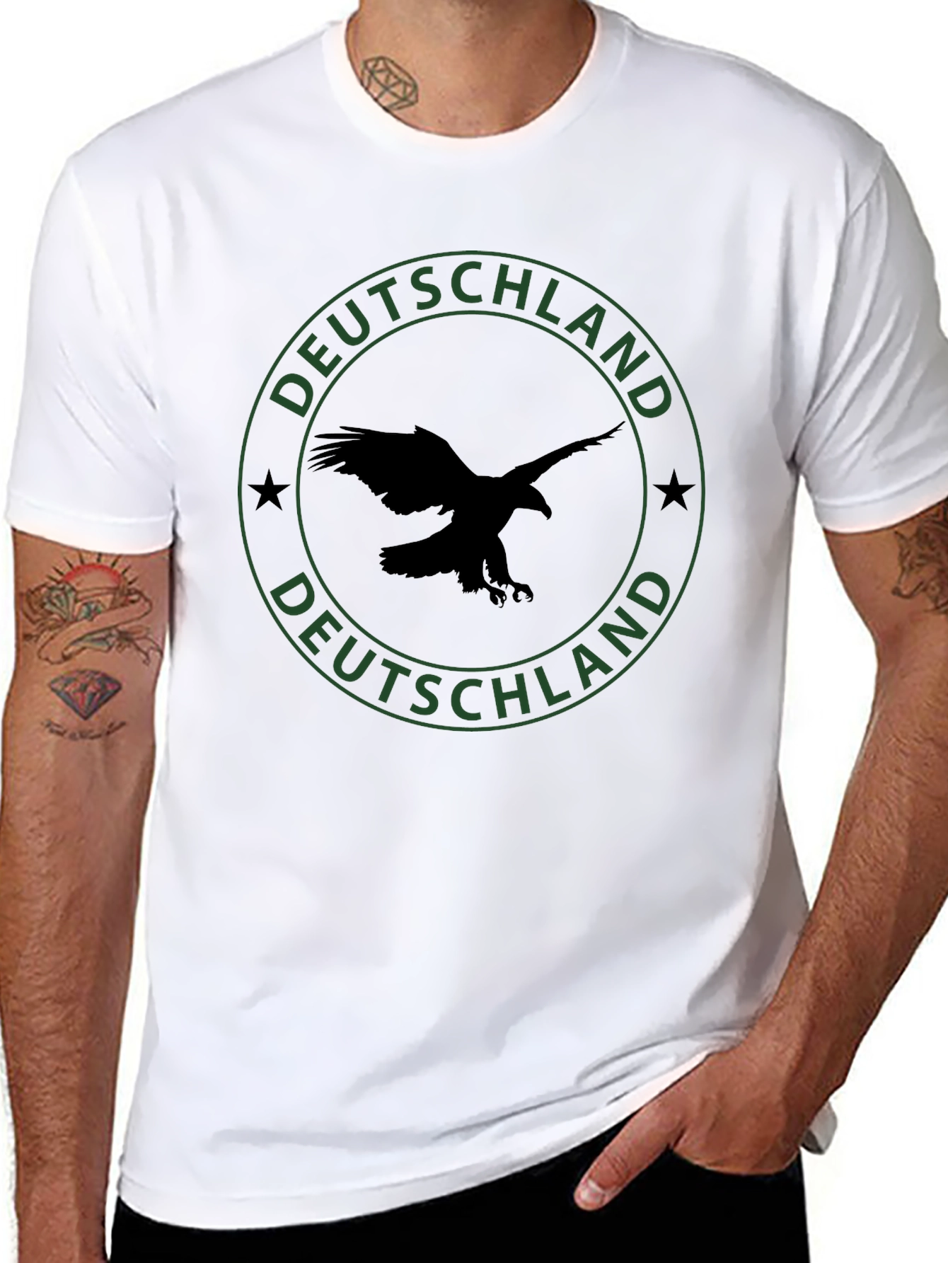 Deutschland Eagle Graphic Tee - Black