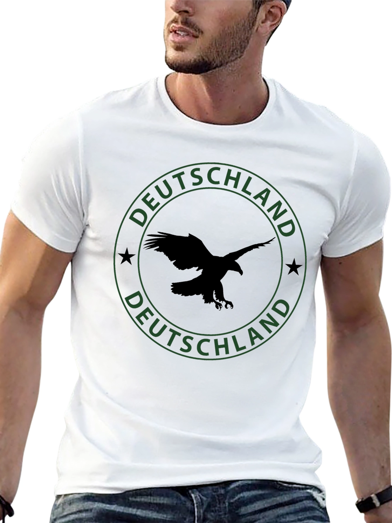 Deutschland Eagle Graphic Tee - Black