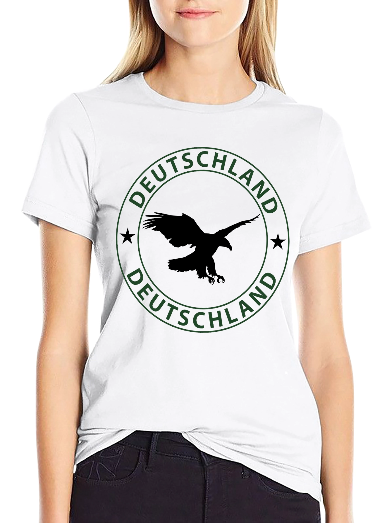 Deutschland Eagle Graphic Tee - Black
