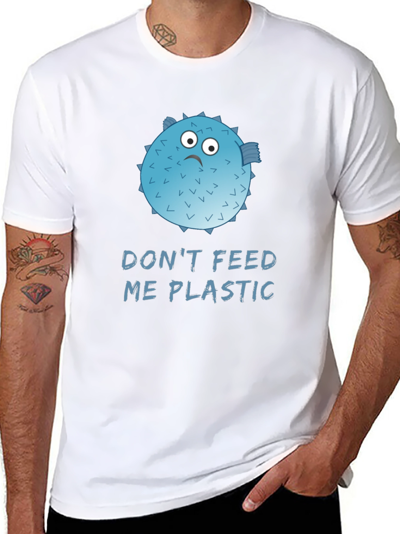Dont Feed Me Plastic Graphic Tee