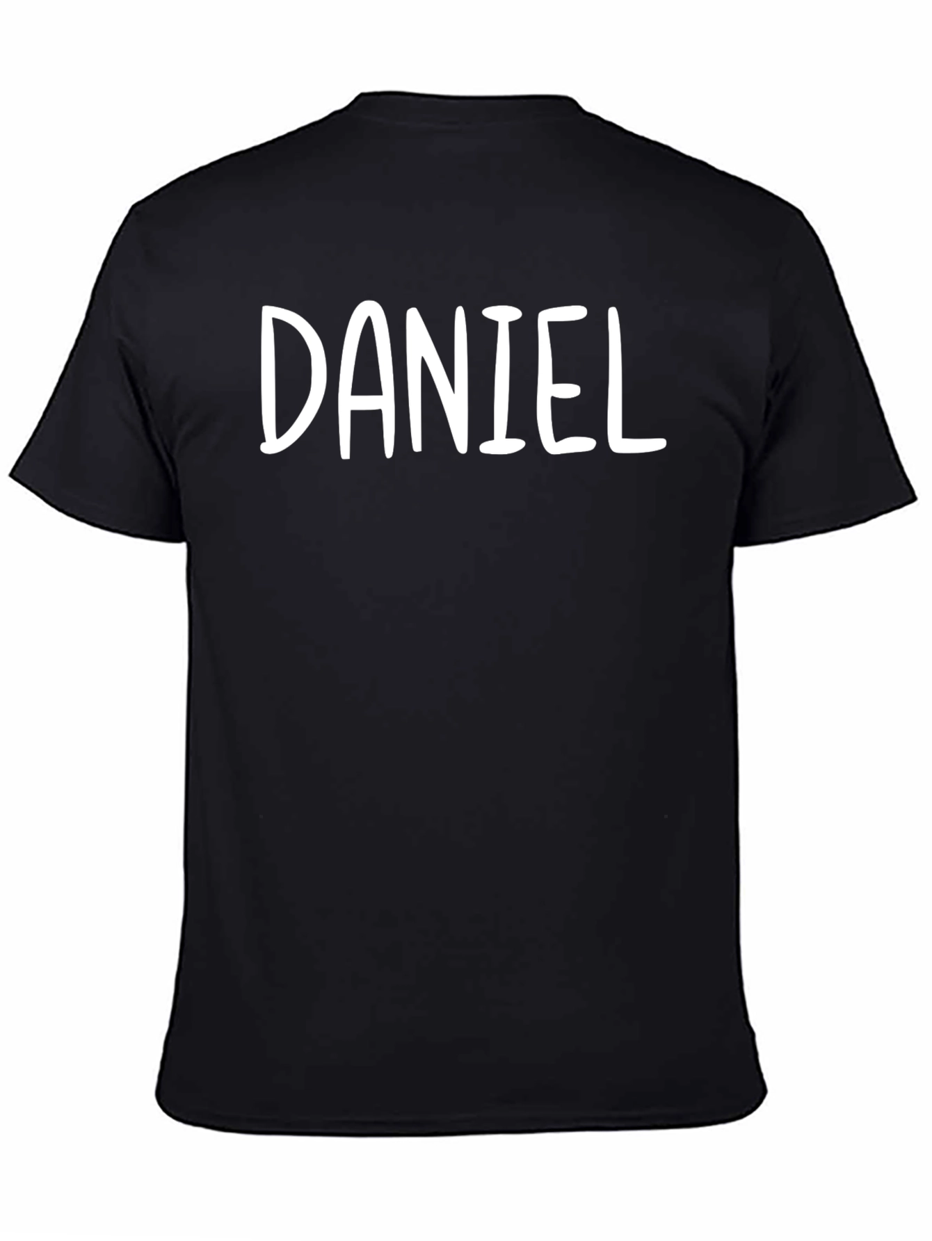 Personalized Daniel Printed Black T-Shirt