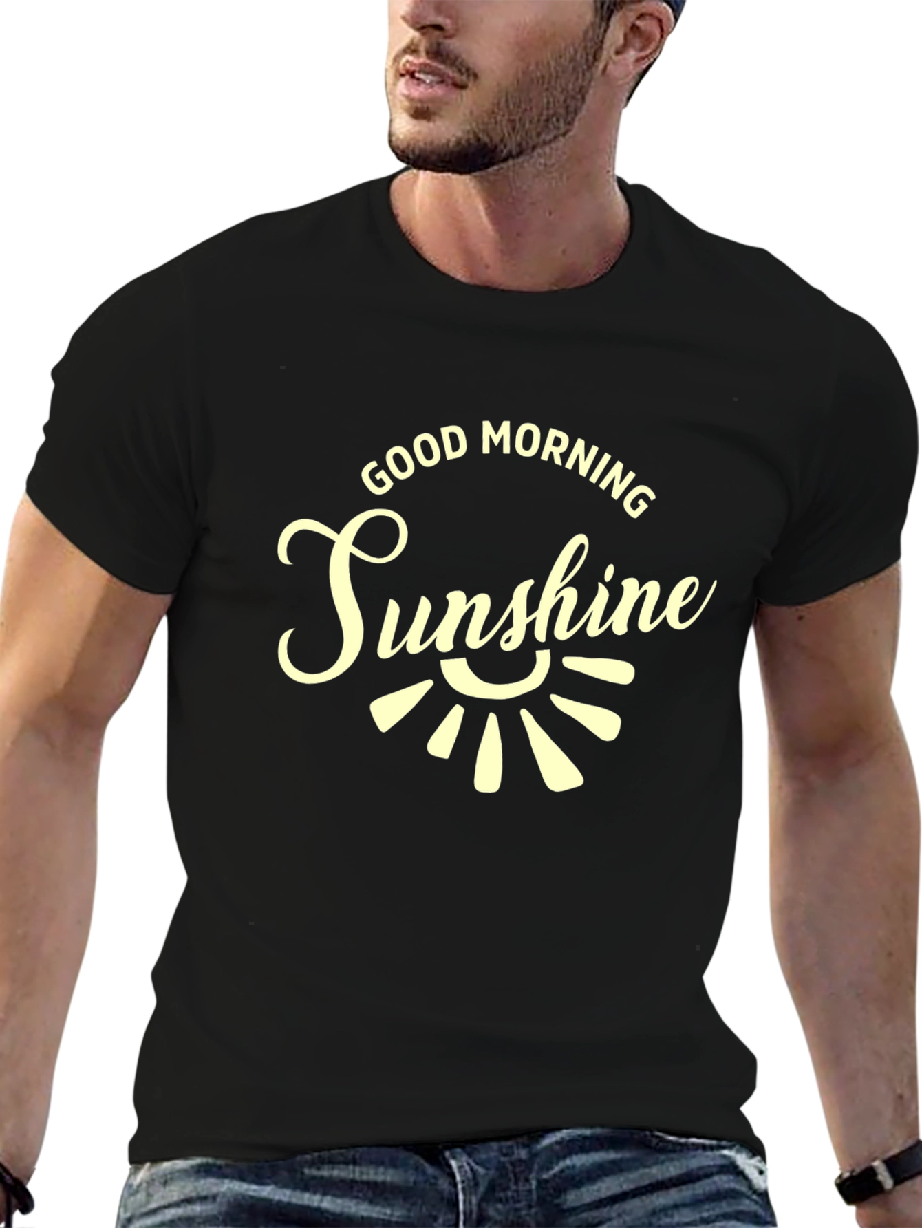 Good Morning Sunshine Graphic Tee - Black T-Shirt