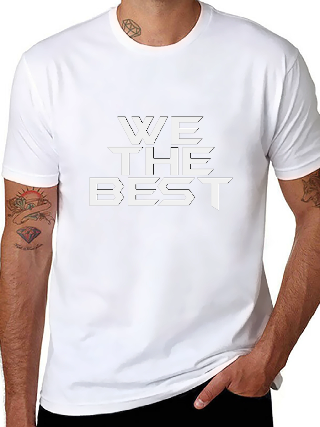 We The Best Graphic Tee - Stylish Black T-Shirt