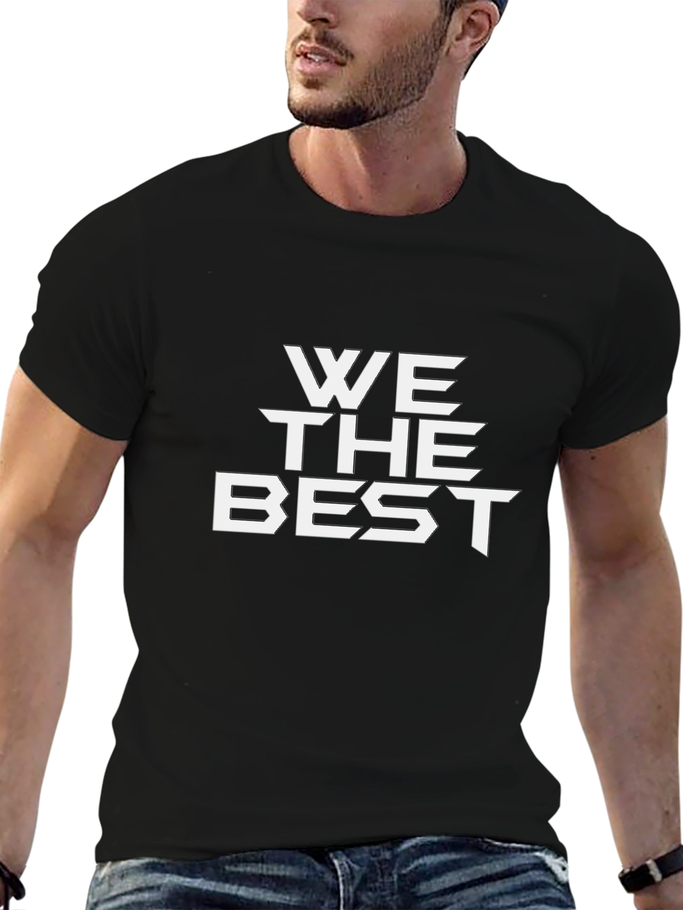 We The Best Graphic Tee - Stylish Black T-Shirt