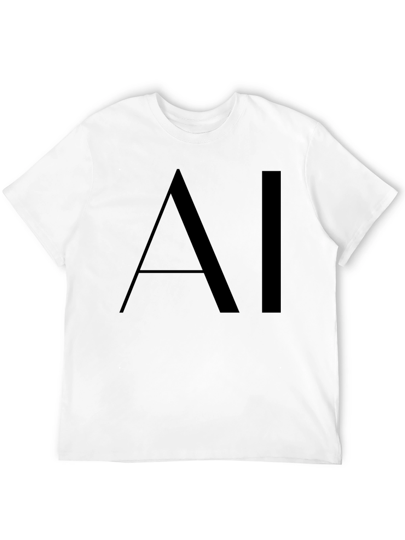 AI Graphic Black T-Shirt - Modern Design