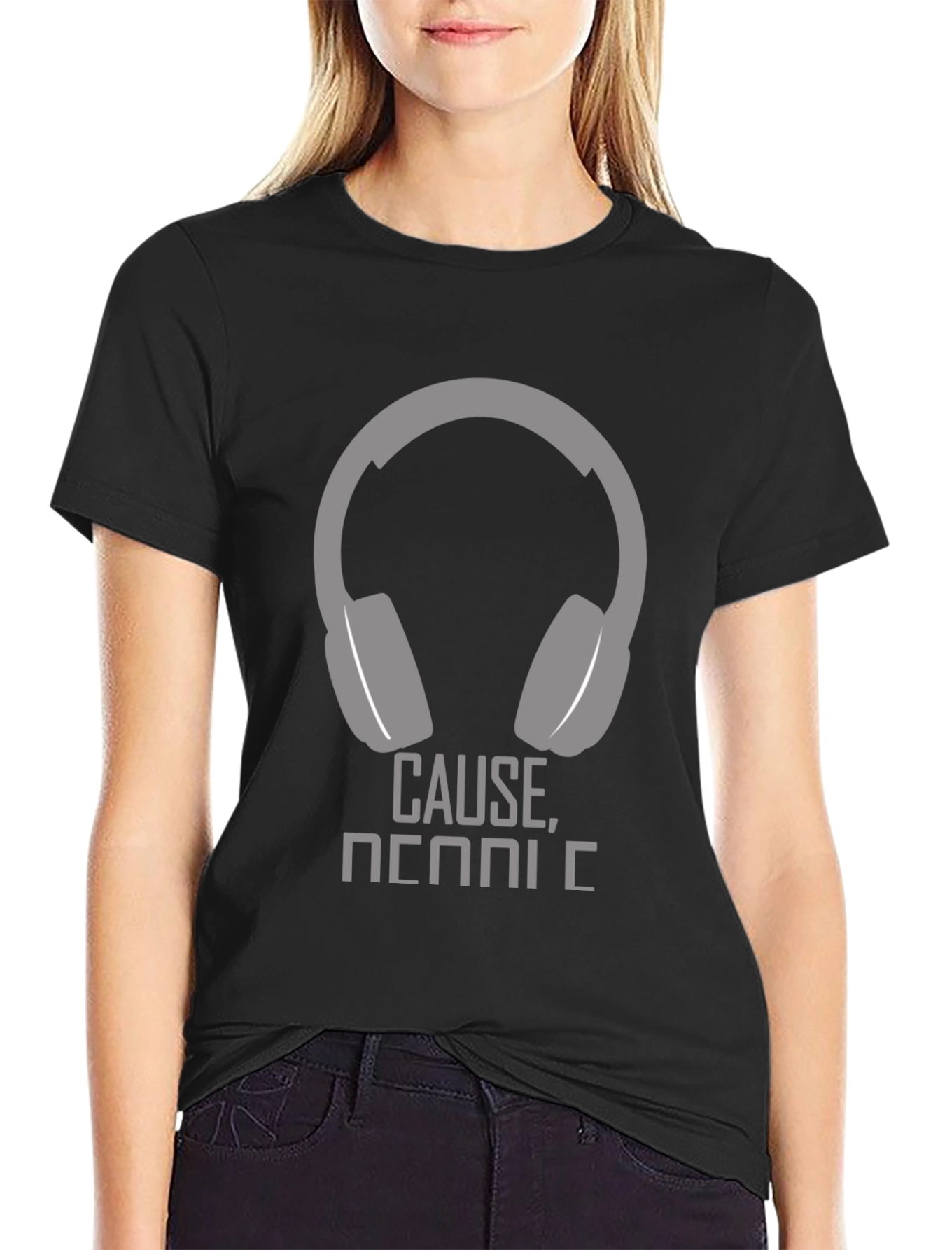 Headphone Graphic T-Shirt - Cause Music!