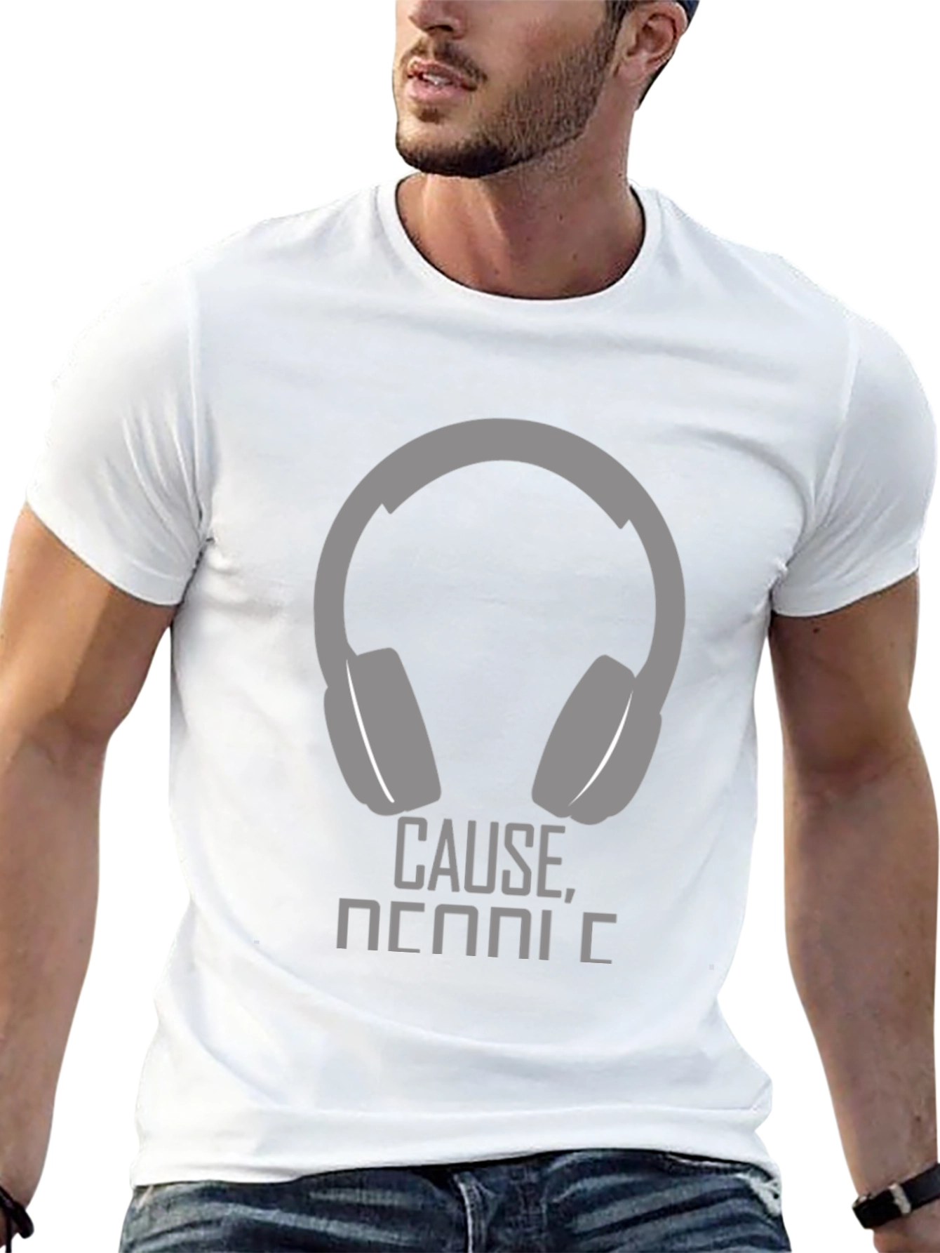 Headphone Graphic T-Shirt - Cause Music!