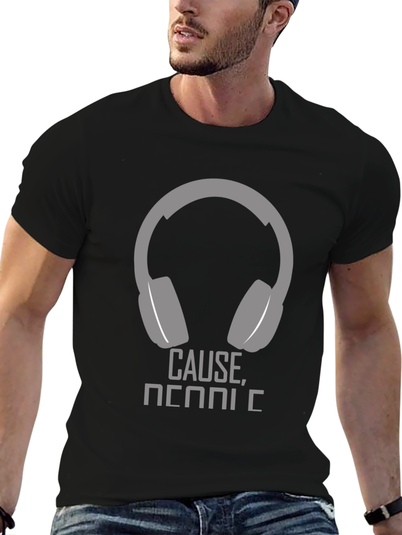Headphone Graphic T-Shirt - Cause Music!