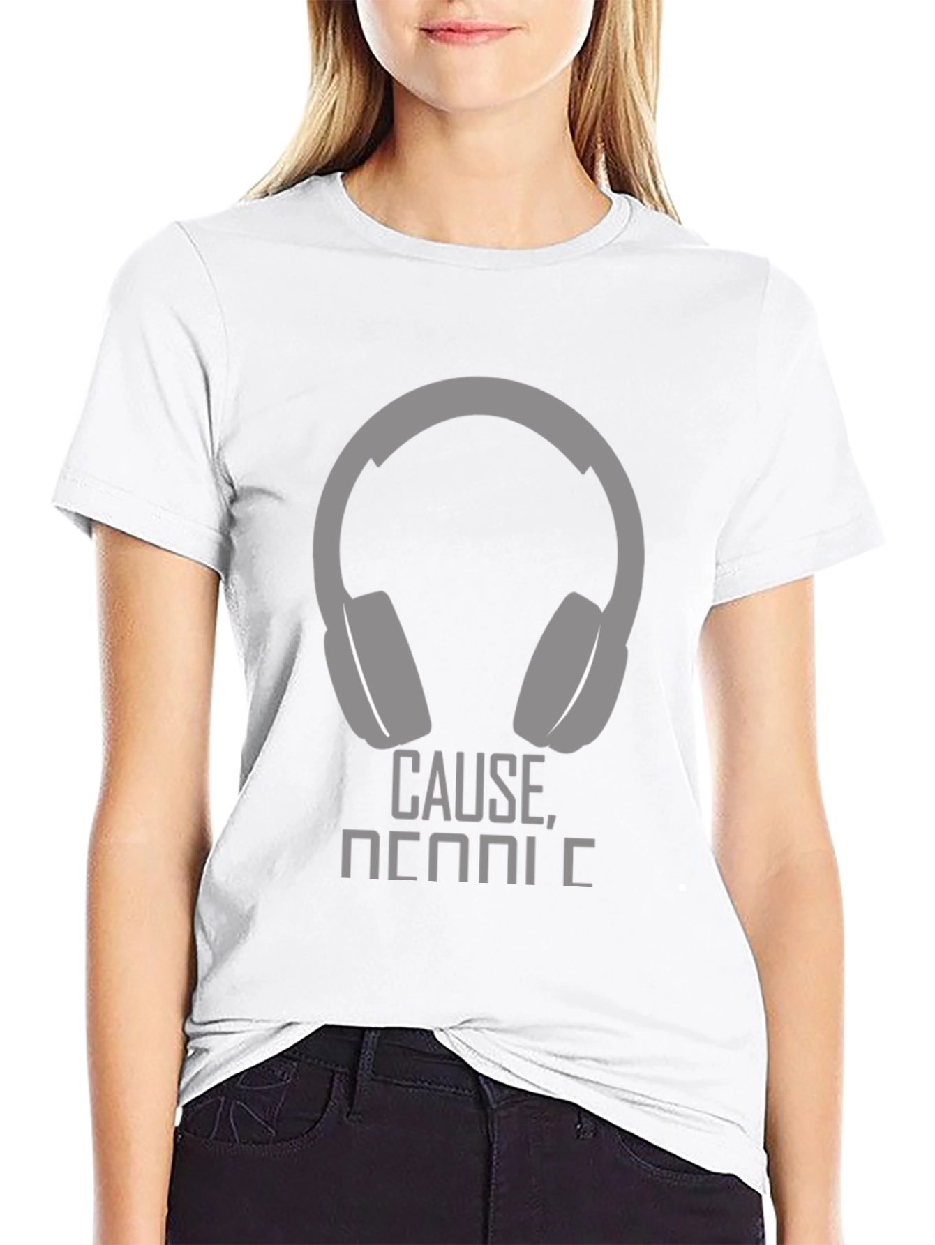Headphone Graphic T-Shirt - Cause Music!