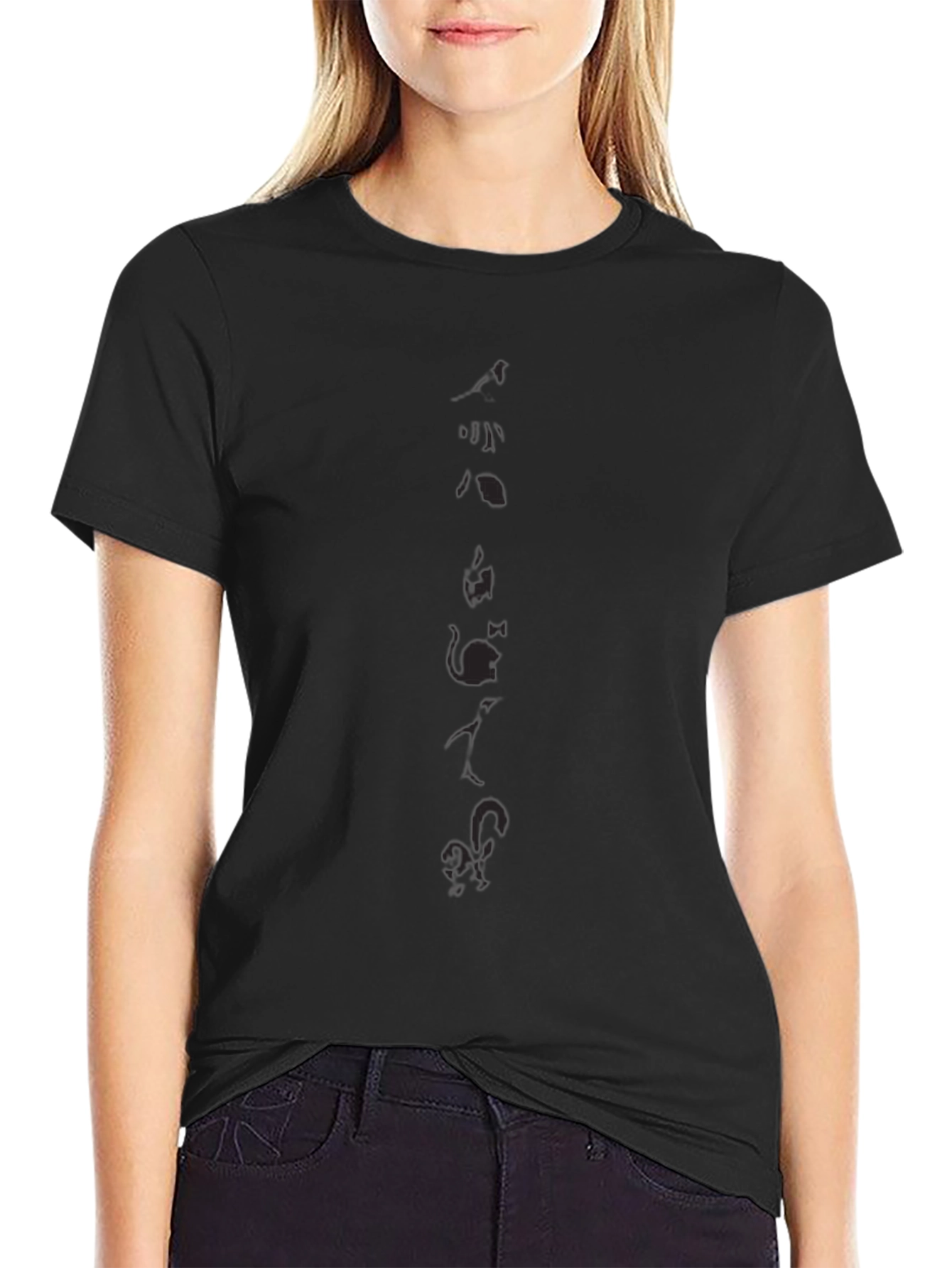 Mens Black Graphic Print T-Shirt