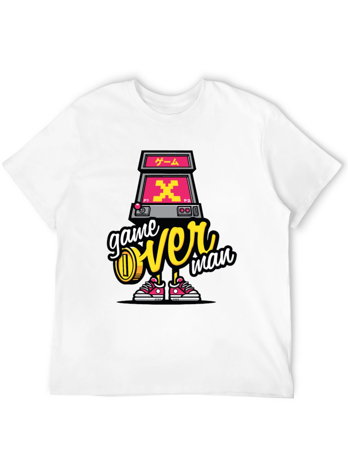 Game Over Man Graphic Tee - Retro Gamer Style