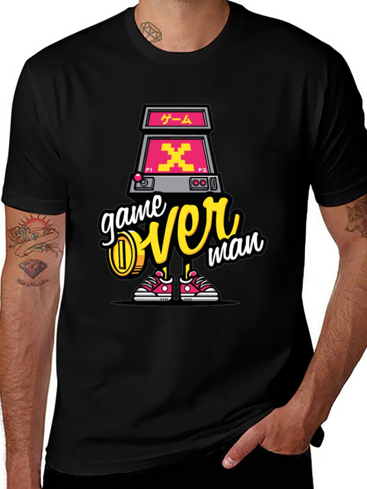 Game Over Man Graphic Tee - Retro Gamer Style