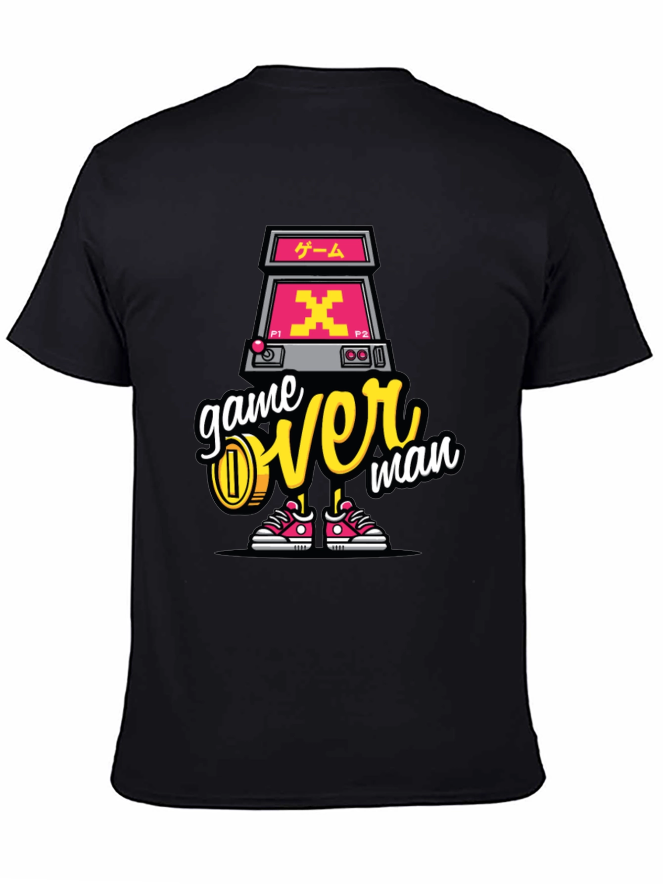 Game Over Man Graphic Tee - Retro Gamer Style