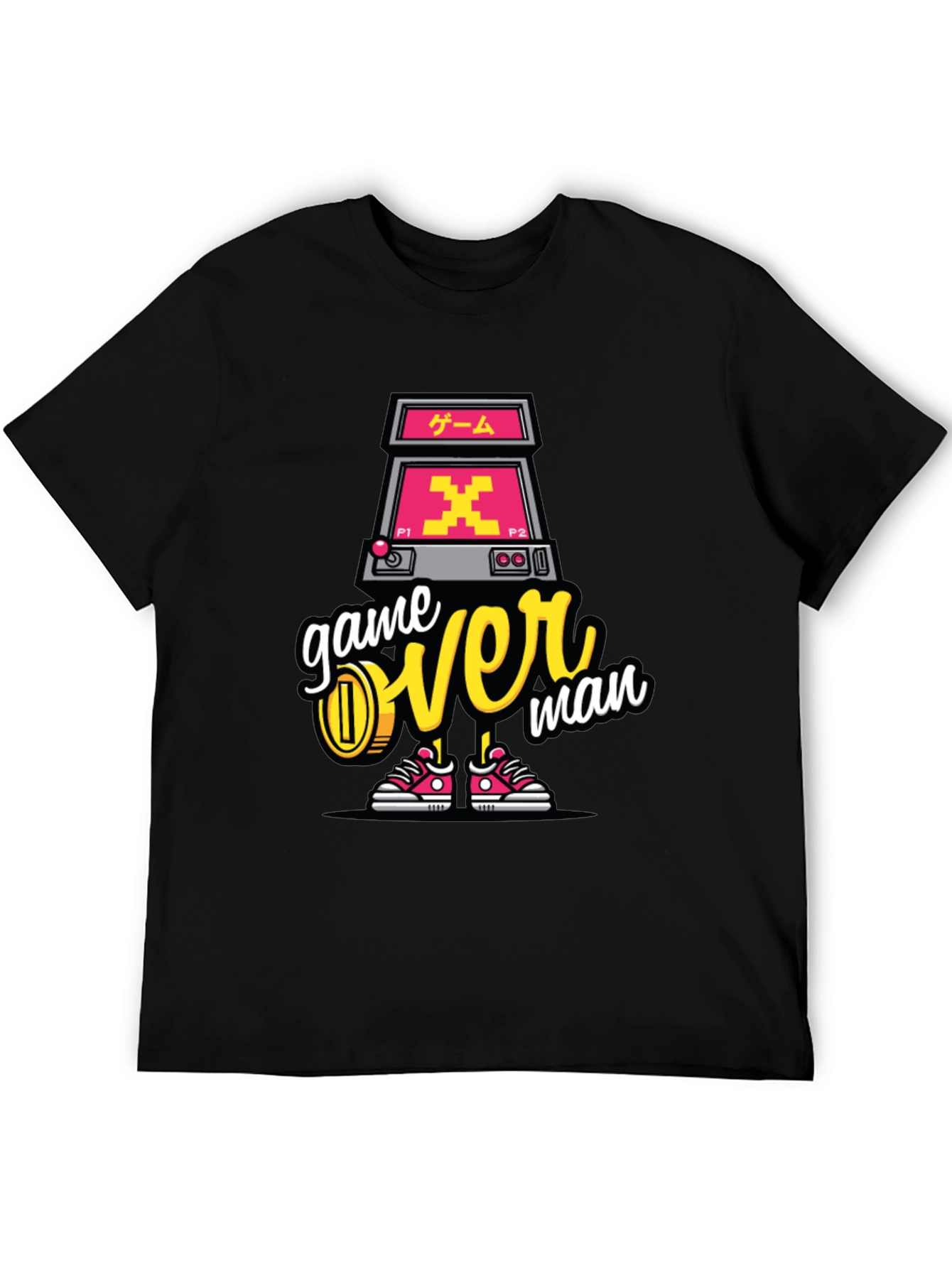 Game Over Man Graphic Tee - Retro Gamer Style