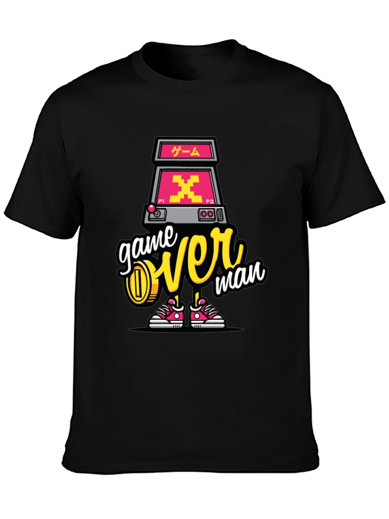 Game Over Man Graphic Tee - Retro Gamer Style