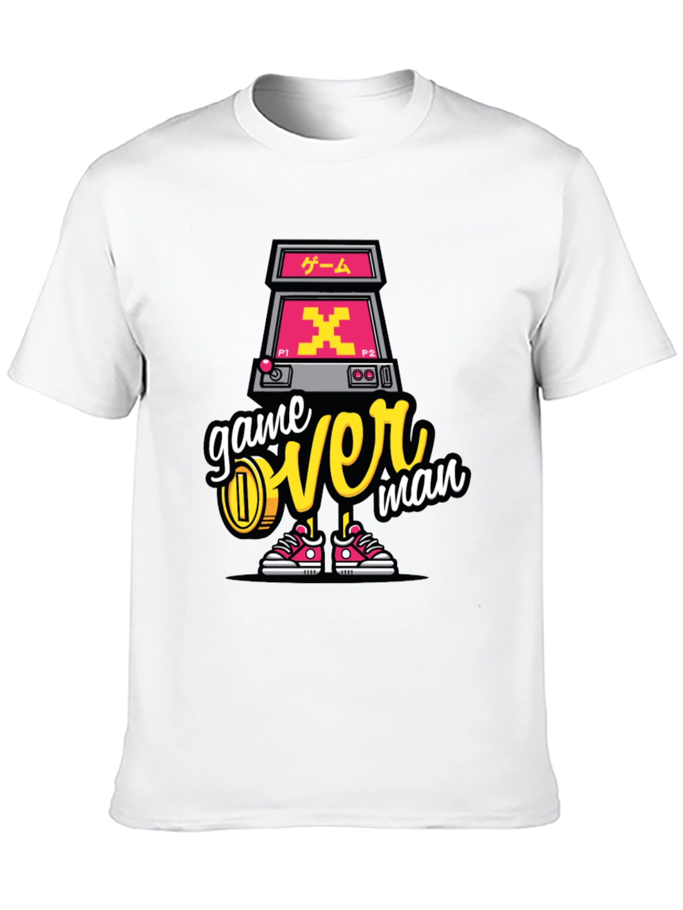 Game Over Man Graphic Tee - Retro Gamer Style