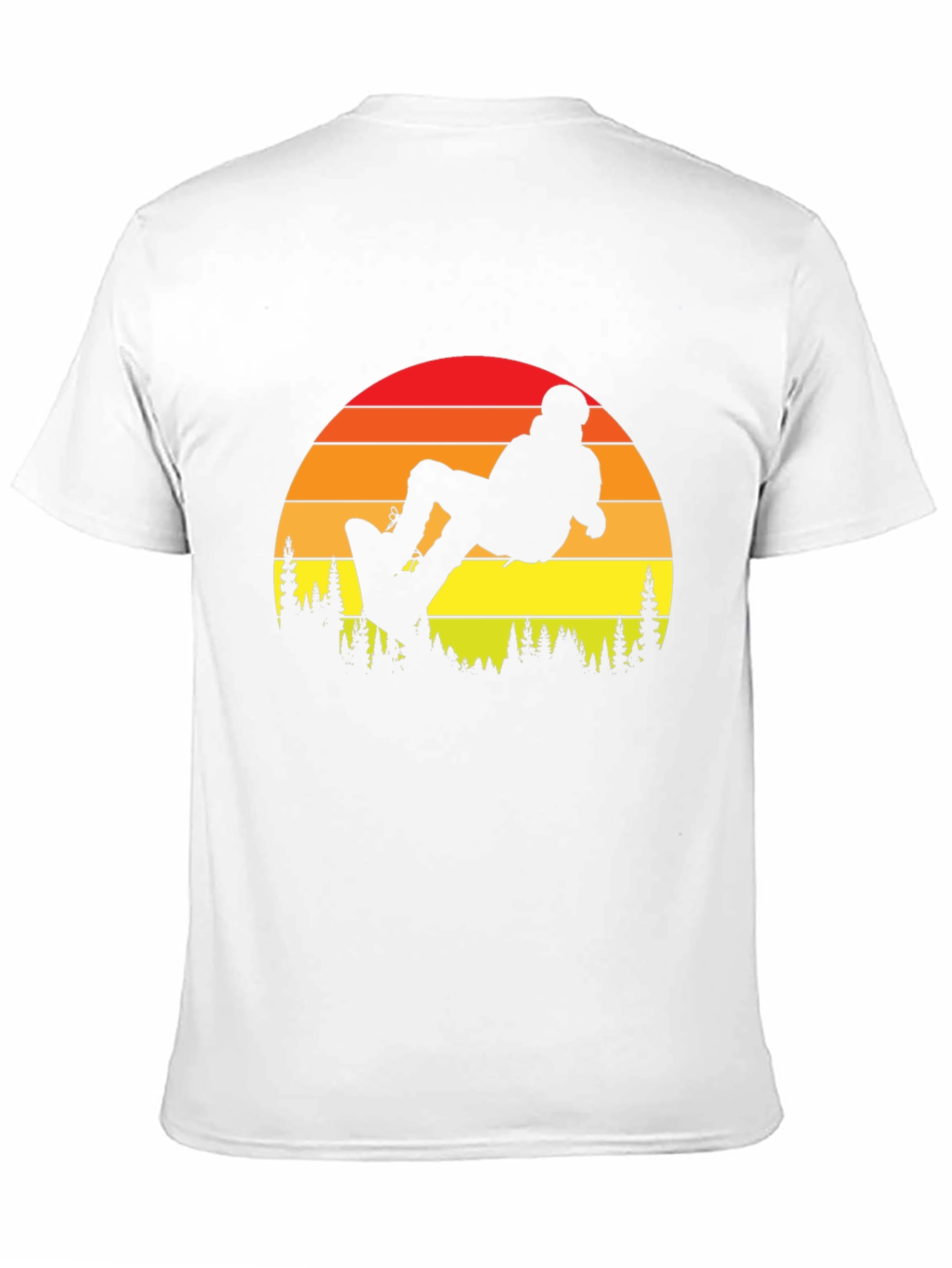 Snowboard Sunset Graphic Tee - Black Cotton T-Shirt