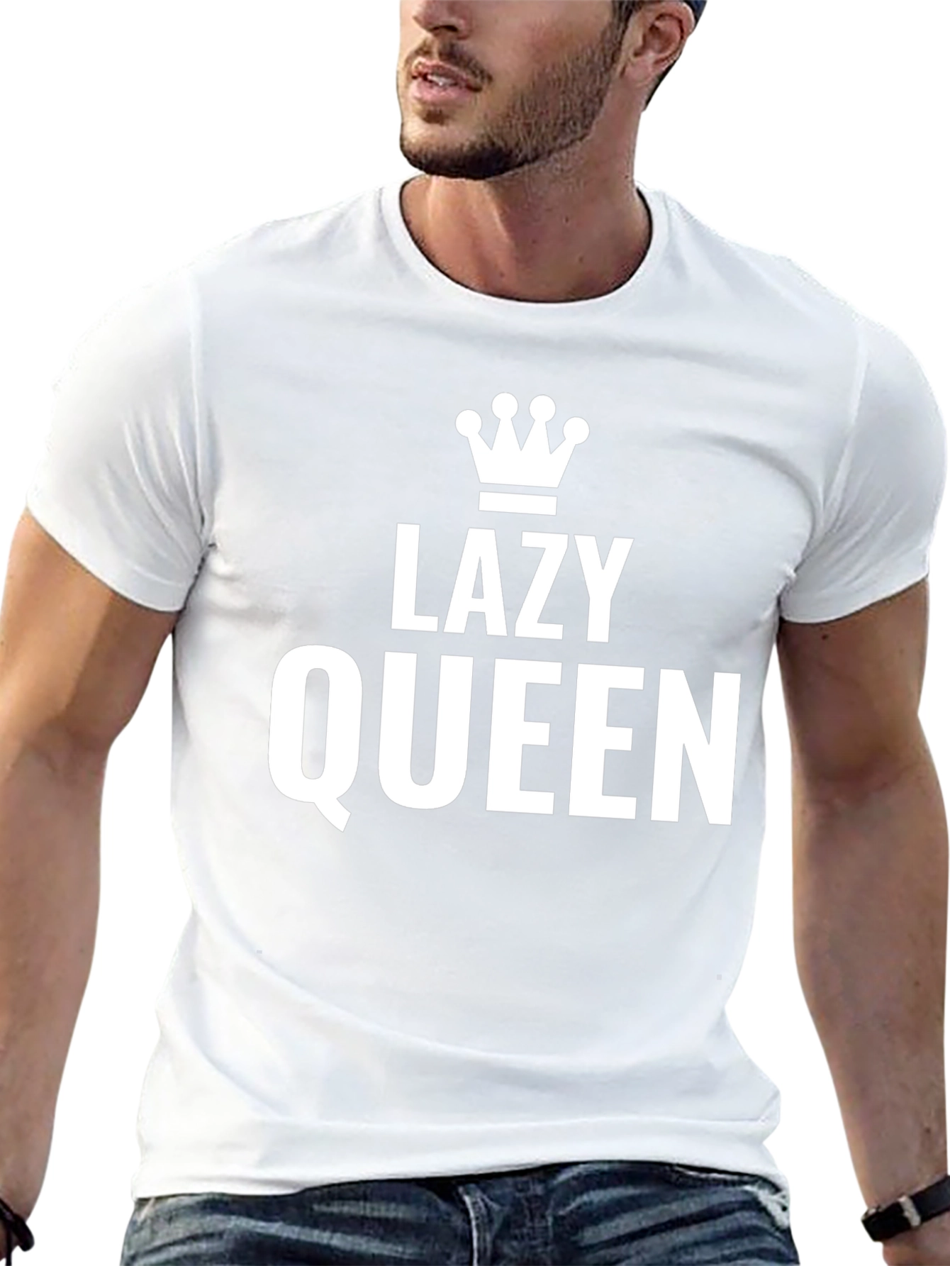 Lazy Queen Graphic Tee - Unisex Black T-Shirt